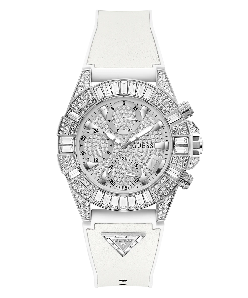 40th Anniversary Special Edition GUESS Ladies White Silver Tone Multi-function Watch - Image 8
