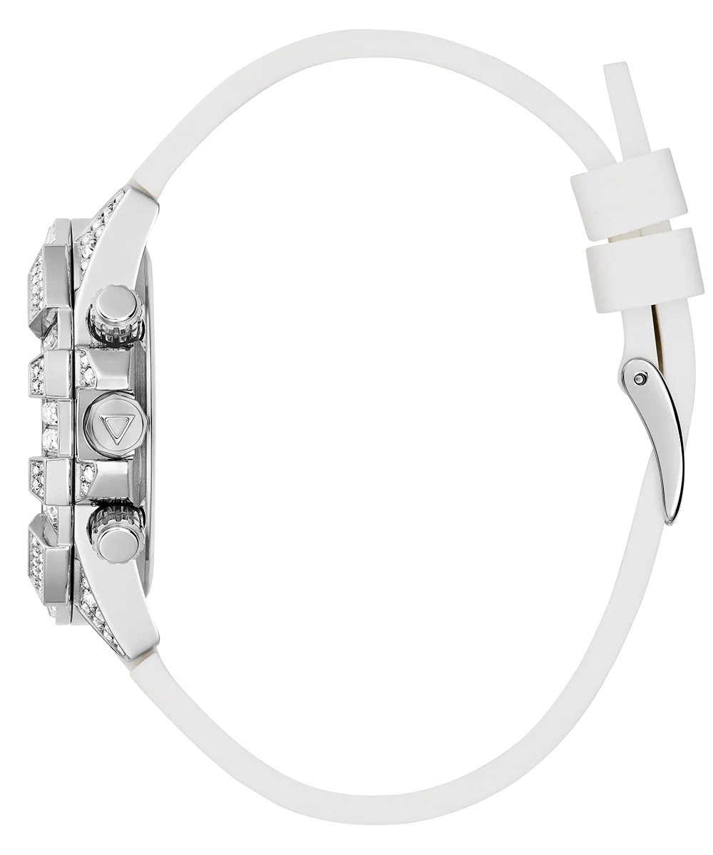 40th Anniversary Special Edition GUESS Ladies White Silver Tone Multi-function Watch - Image 9