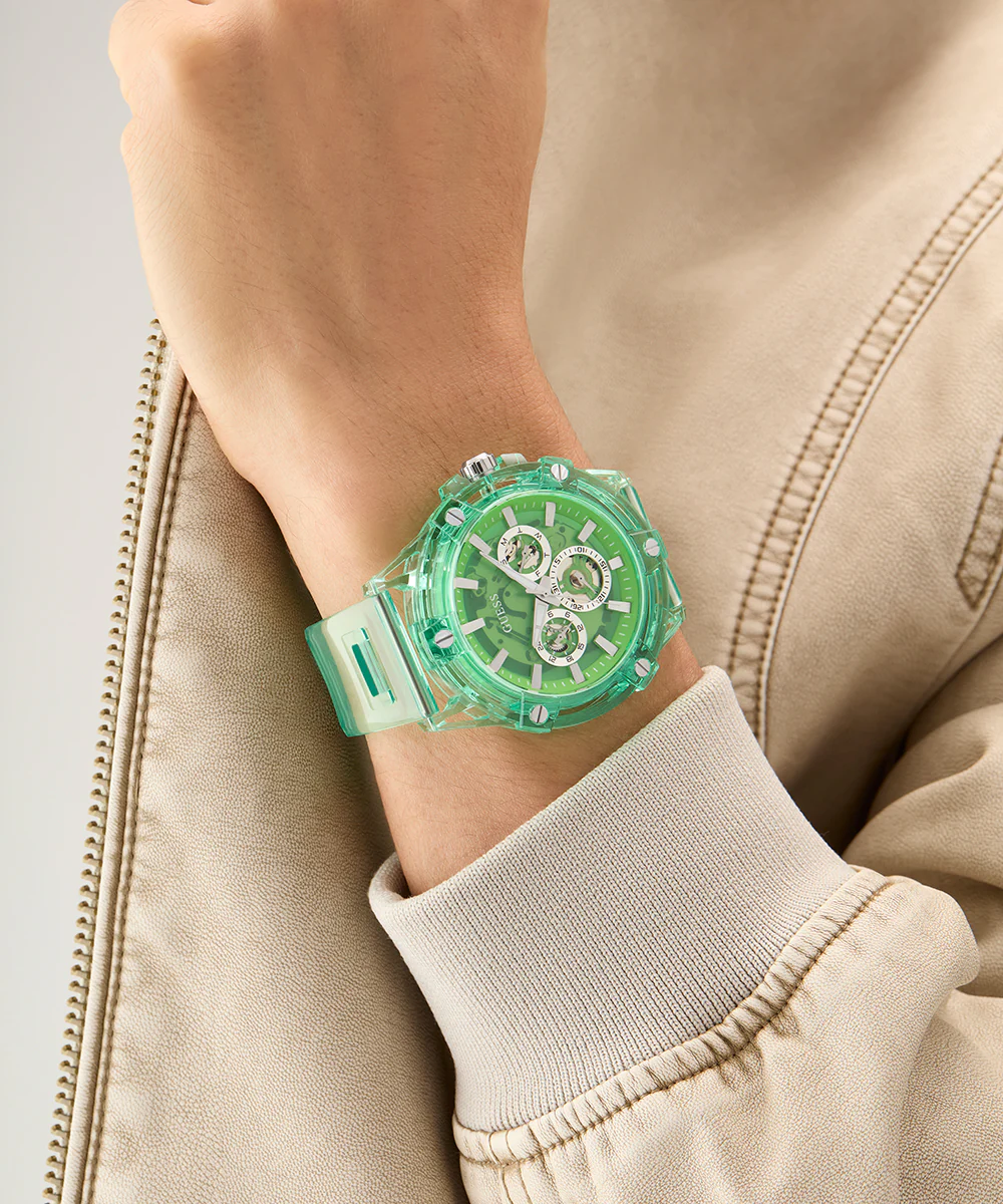 GUESS Eco-Friendly Mens Green Multi-function Watch - Image 3