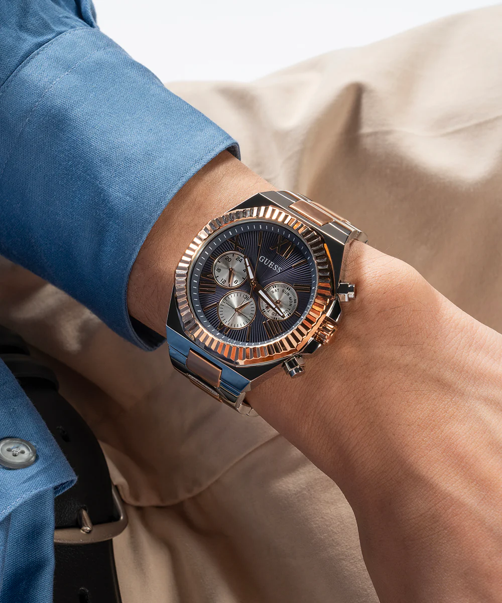 GUESS Equity Mens 2-Tone Multi-function Watch - Image 5