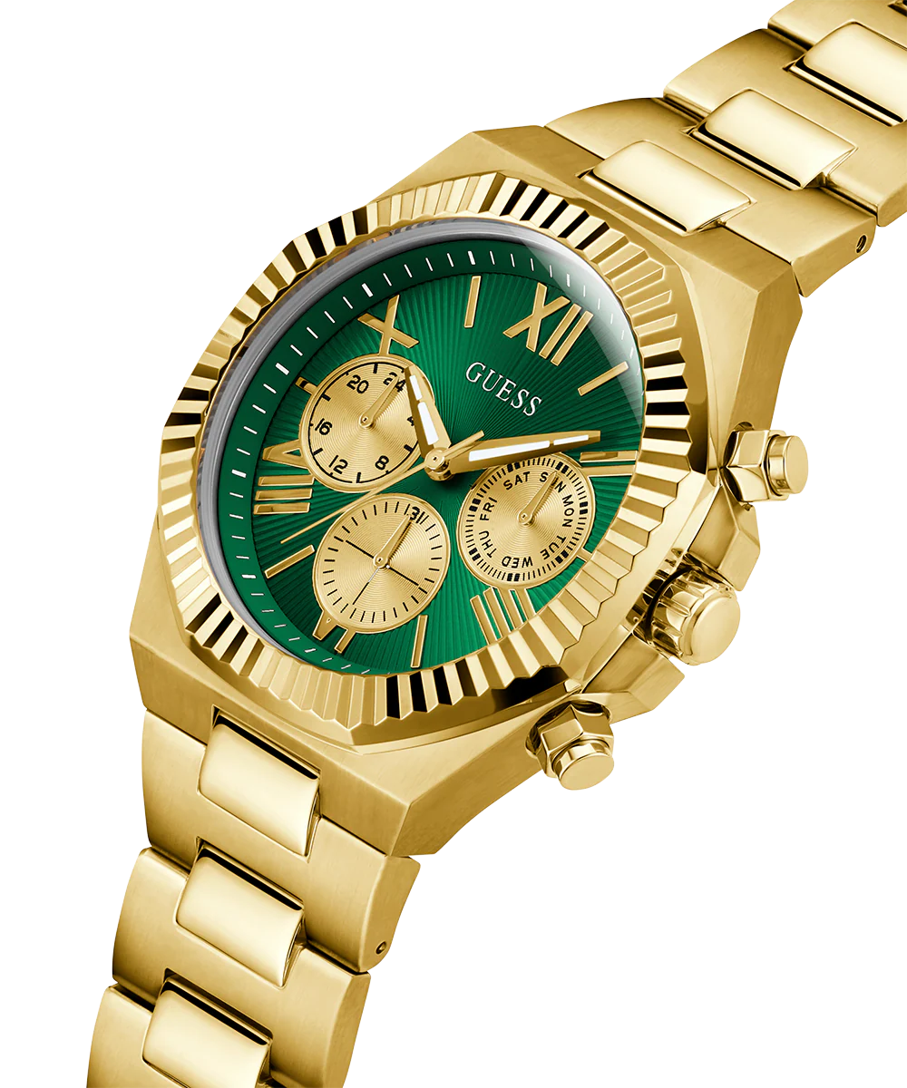 GUESS Equity Mens Gold Tone Multi-function Watch - Image 2