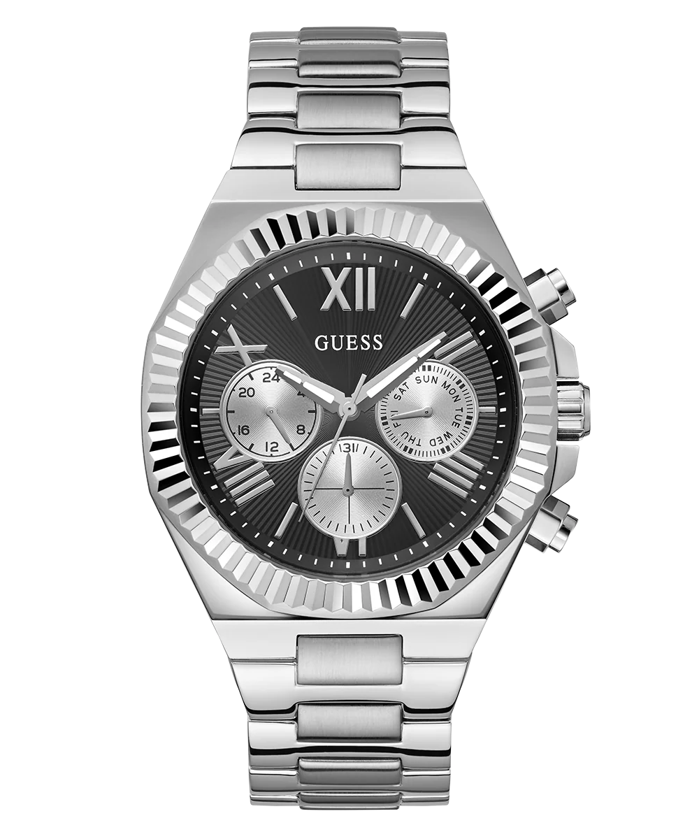 GUESS Equity Mens Silver Tone Multi-function Watch - Image 5