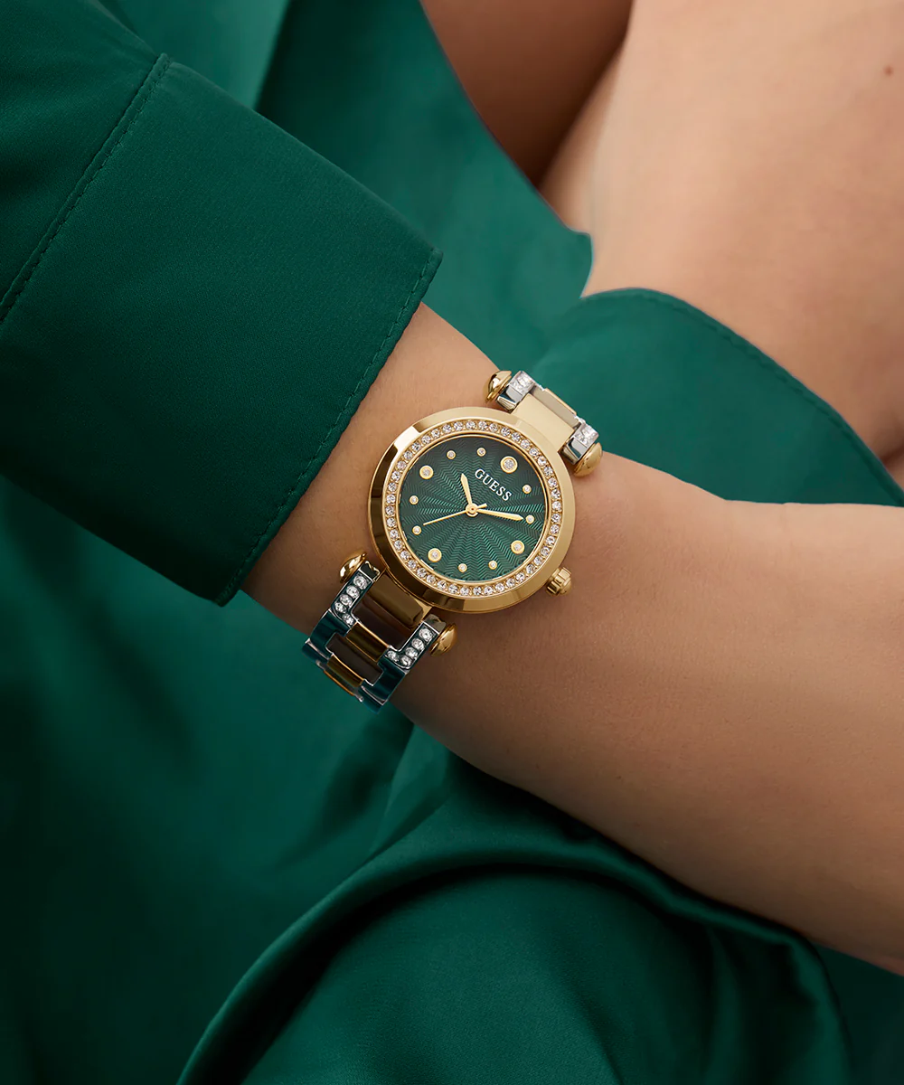 GUESS Ginger Ladies 2-Tone Gold Tone Analog Watch - Image 3
