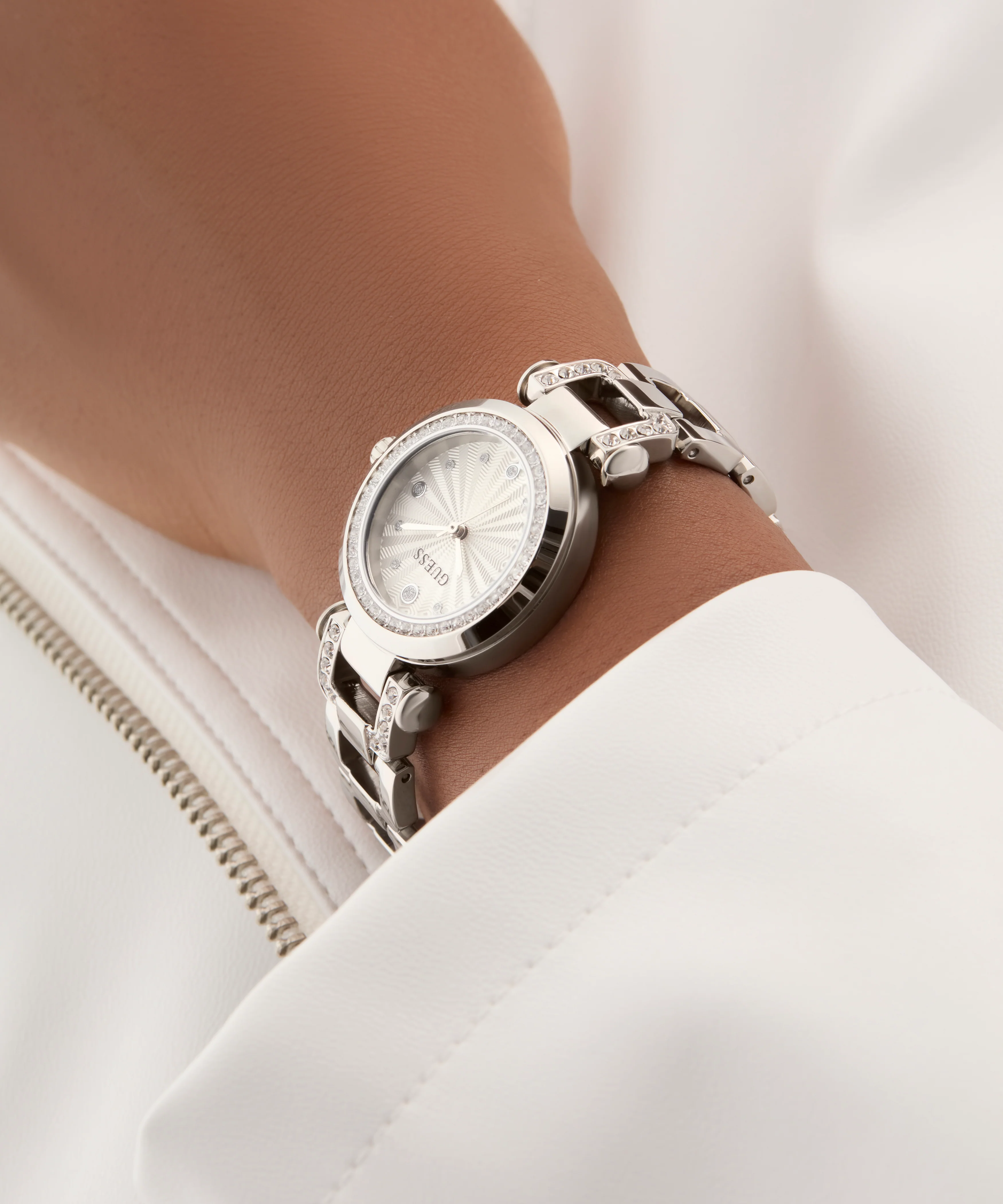 GUESS Ginger Ladies Silver Tone Analog Watch - Image 6