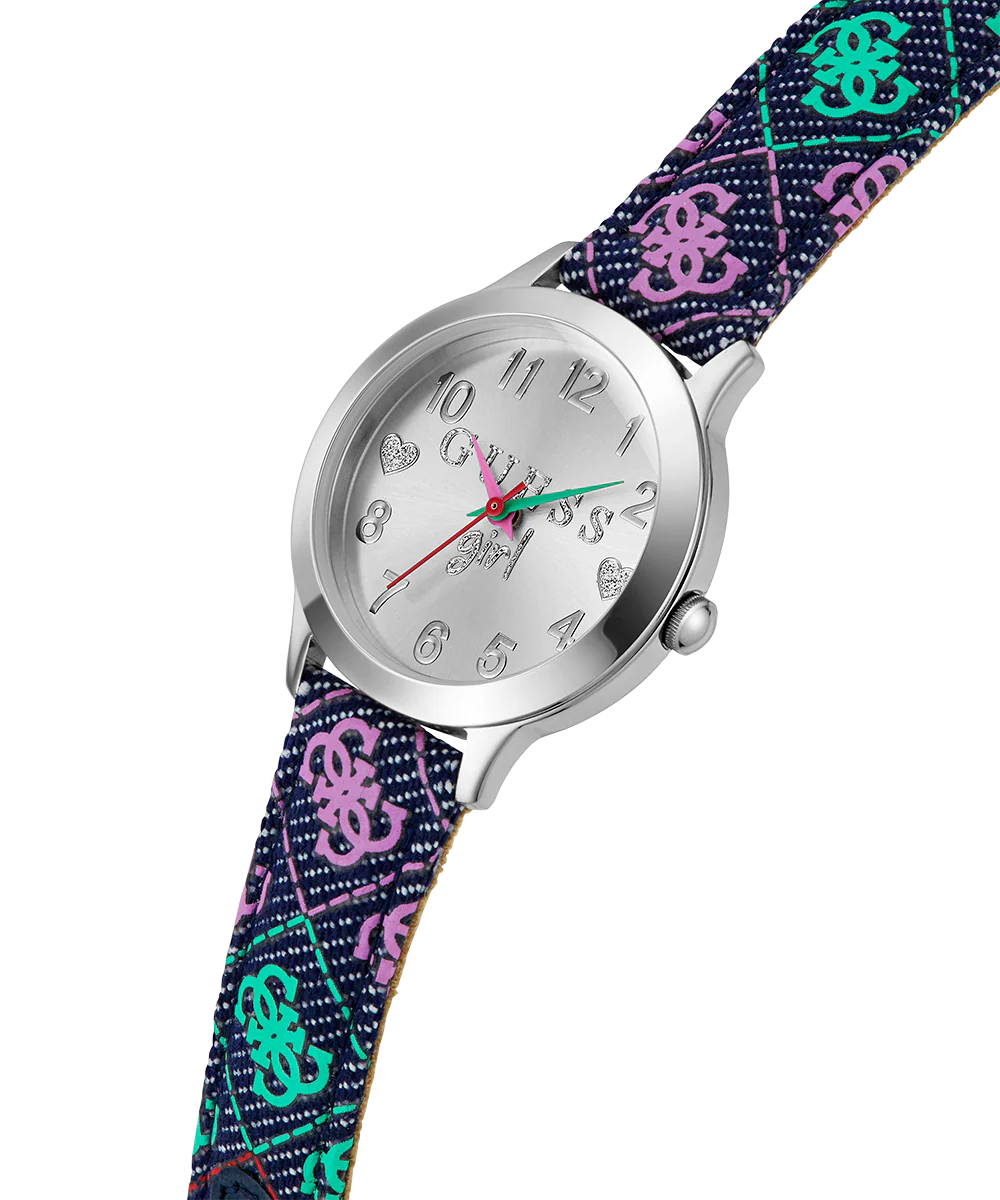 GUESS Kids Blue Silver Tone Analog Watch - Image 3