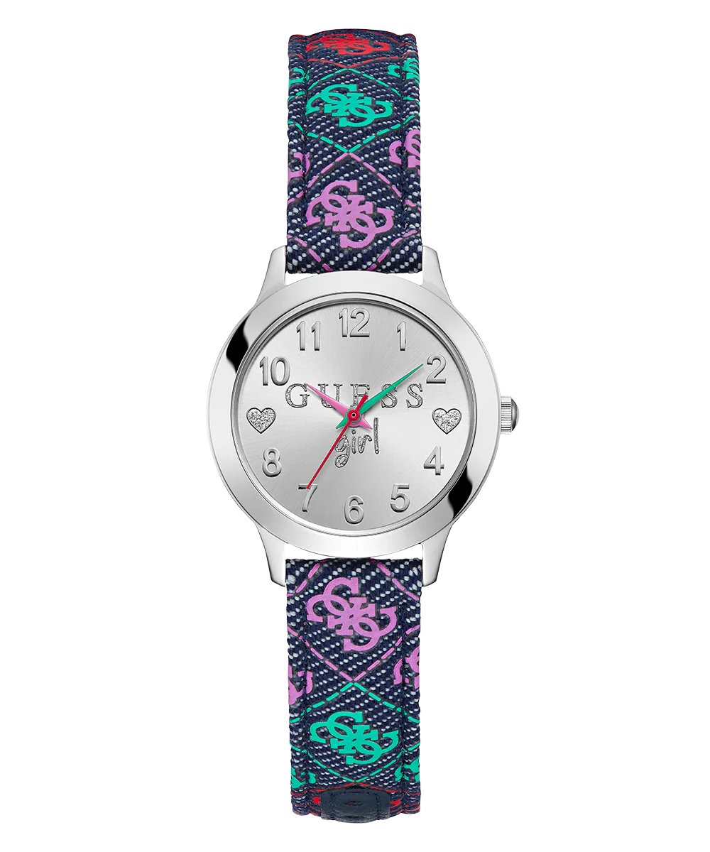 GUESS Kids Blue Silver Tone Analog Watch - Image 4