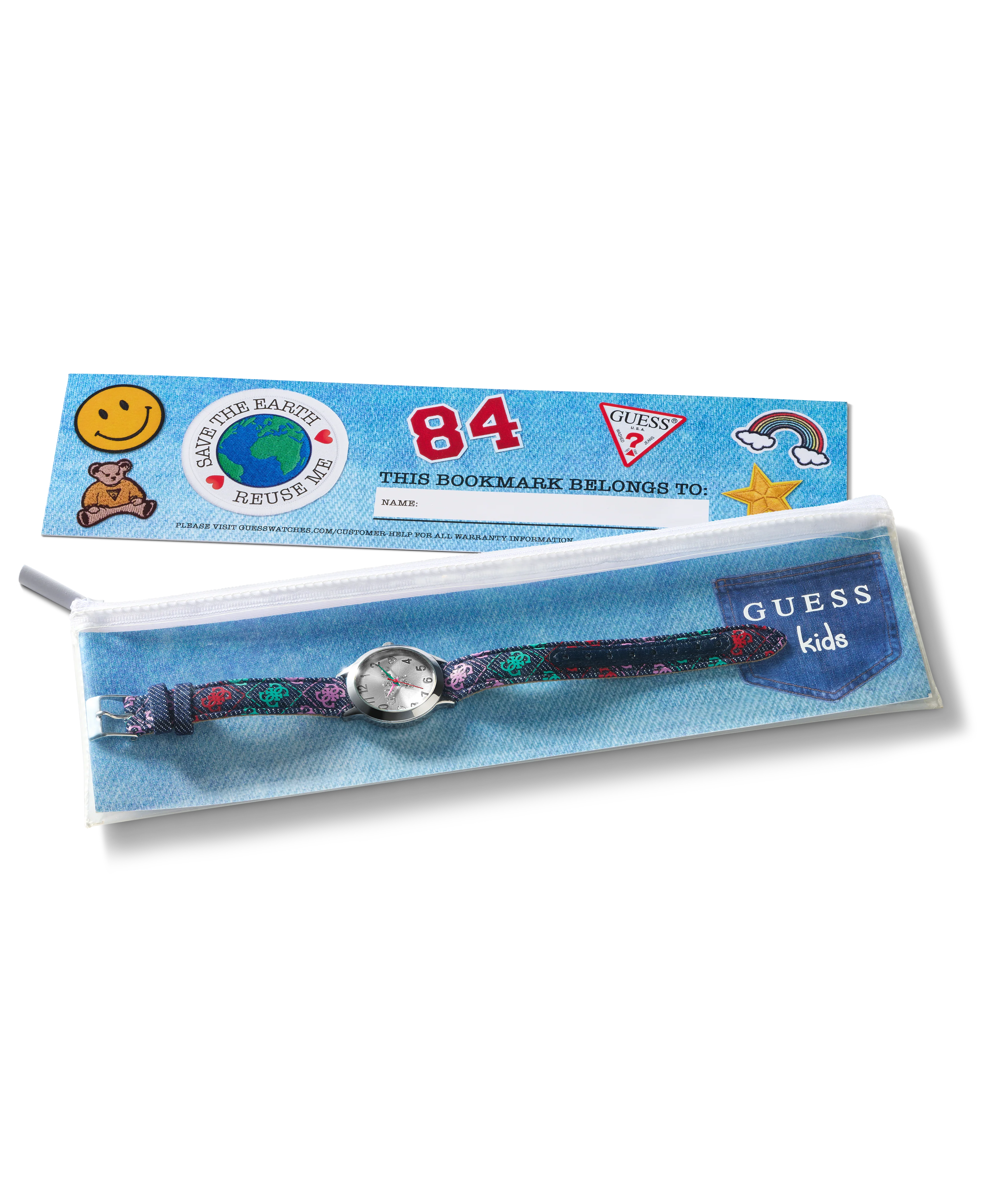 GUESS Kids Blue Silver Tone Analog Watch - Image 7