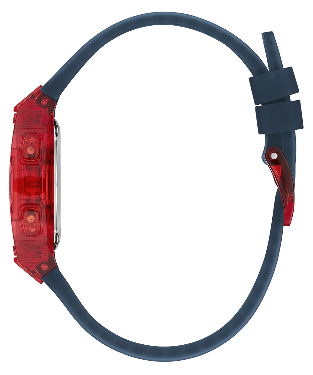 GUESS Kids Navy Red Transparent Digital Watch - Image 6