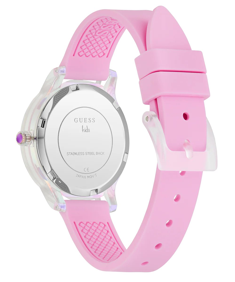 GUESS Kids Pink Clear Transparent Analog Watch - Image 5