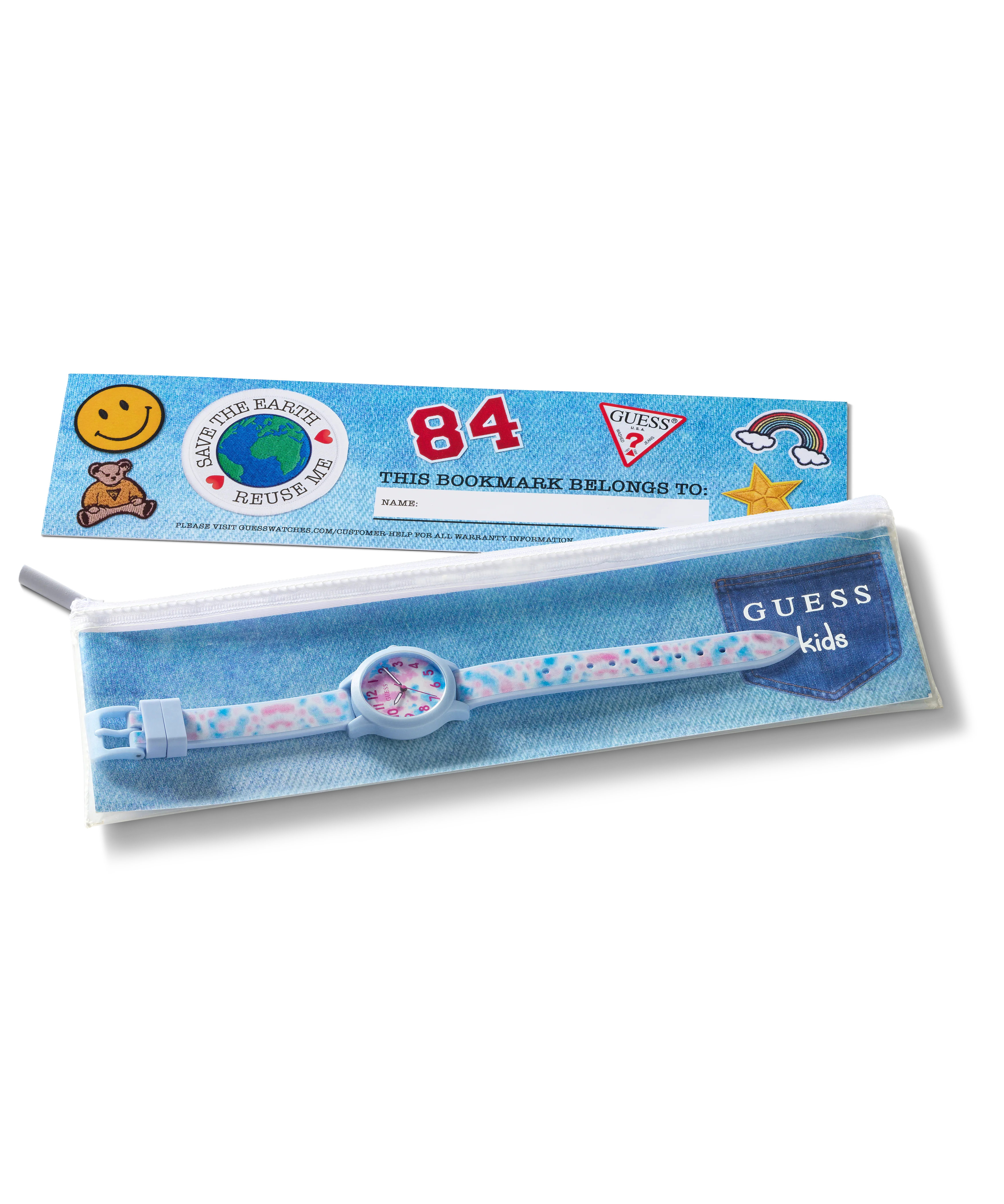 GUESS Kids Tie Dye Blue Analog Watch - Image 7