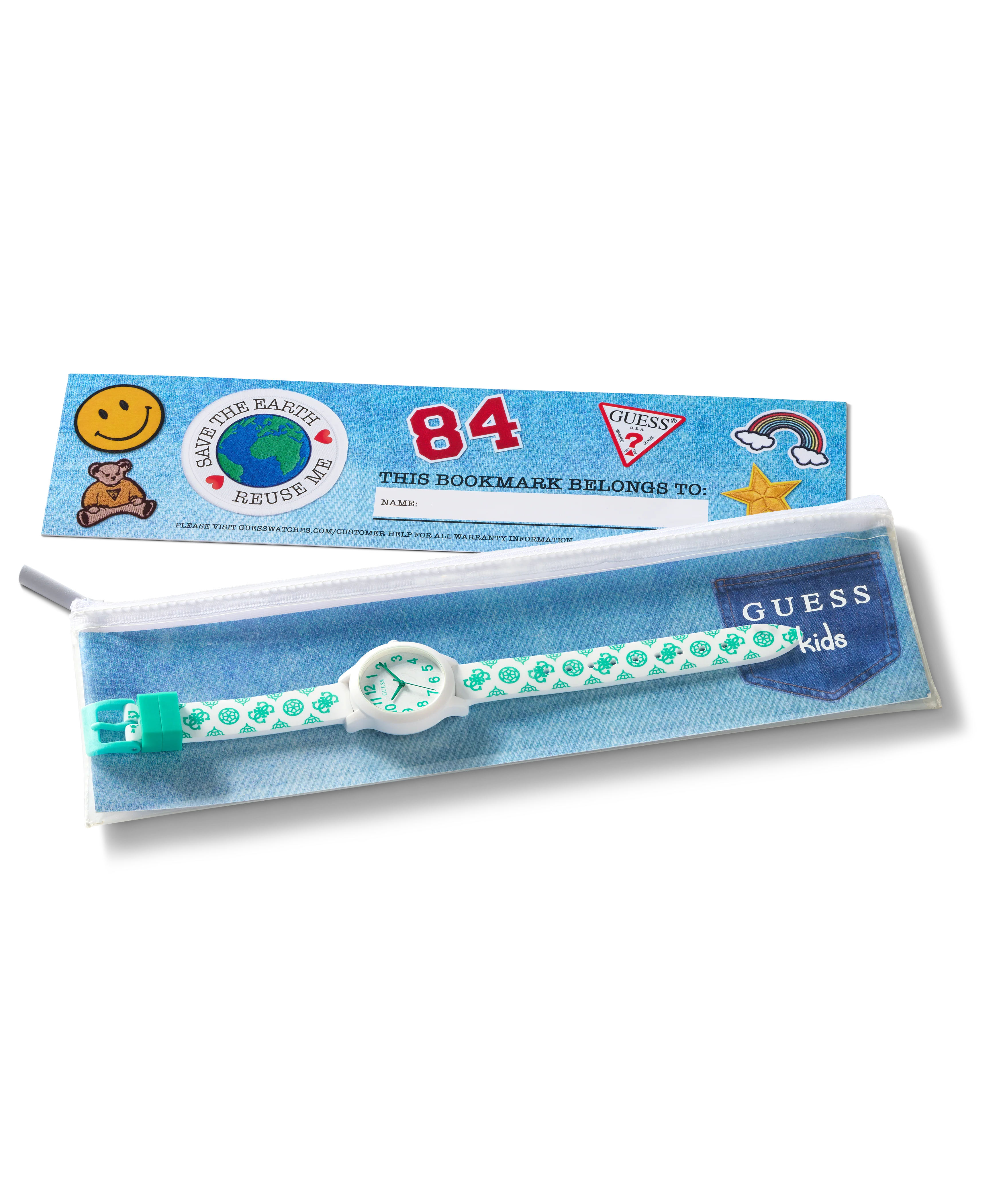 GUESS Kids Turquoise White Analog Watch - Image 6