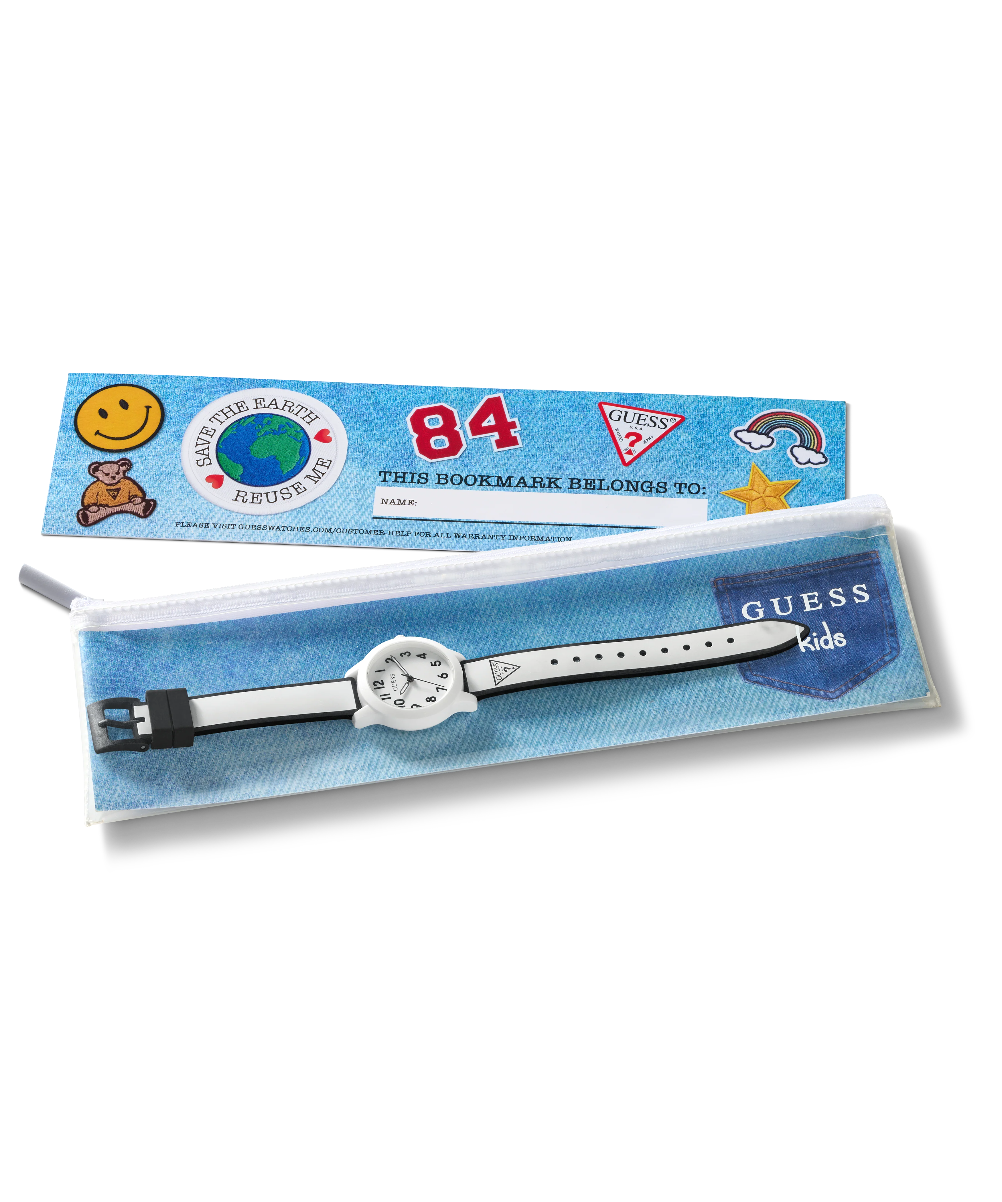GUESS Kids White Analog Watch - Image 7