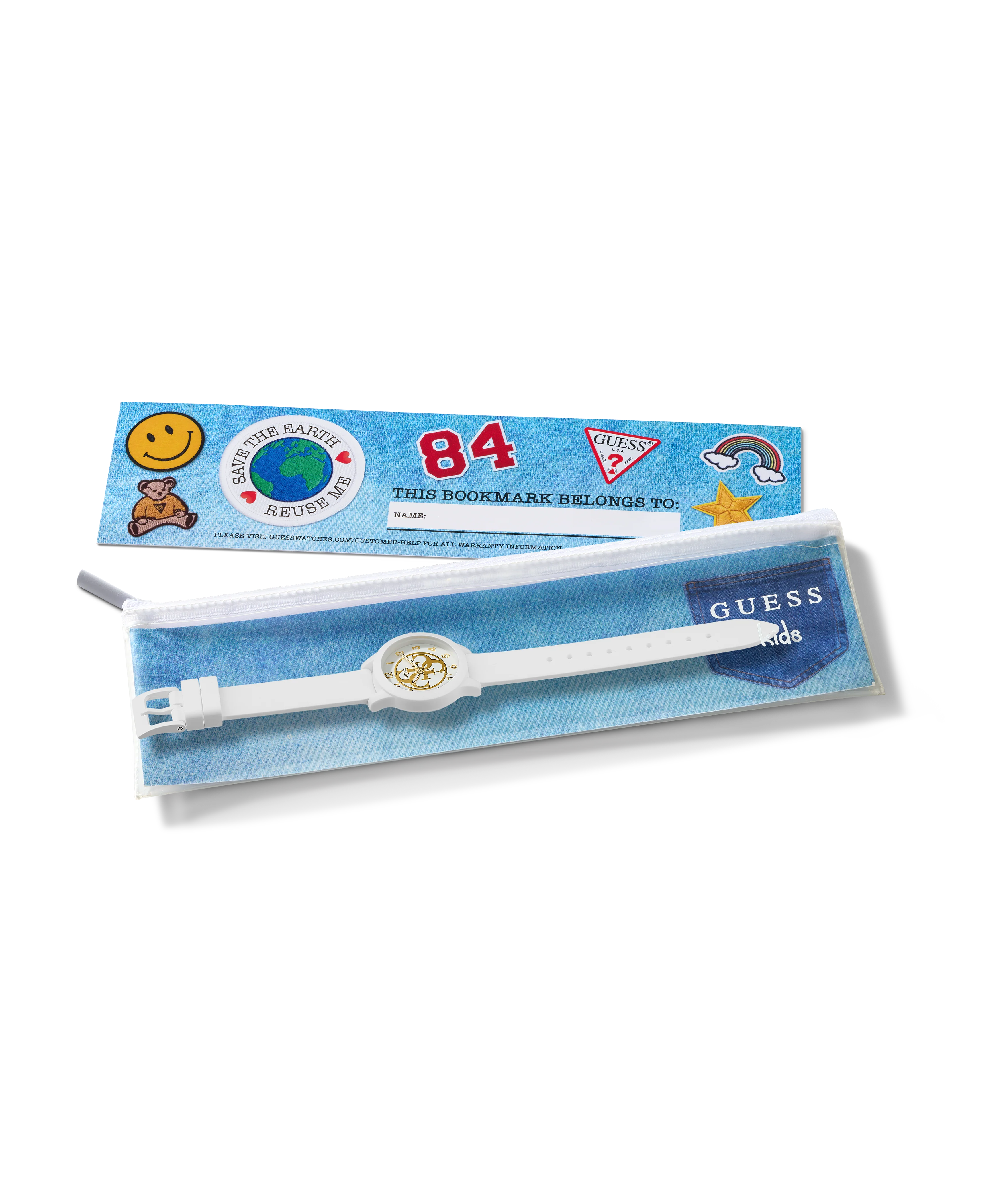 GUESS Kids White Analog Watch - Image 7