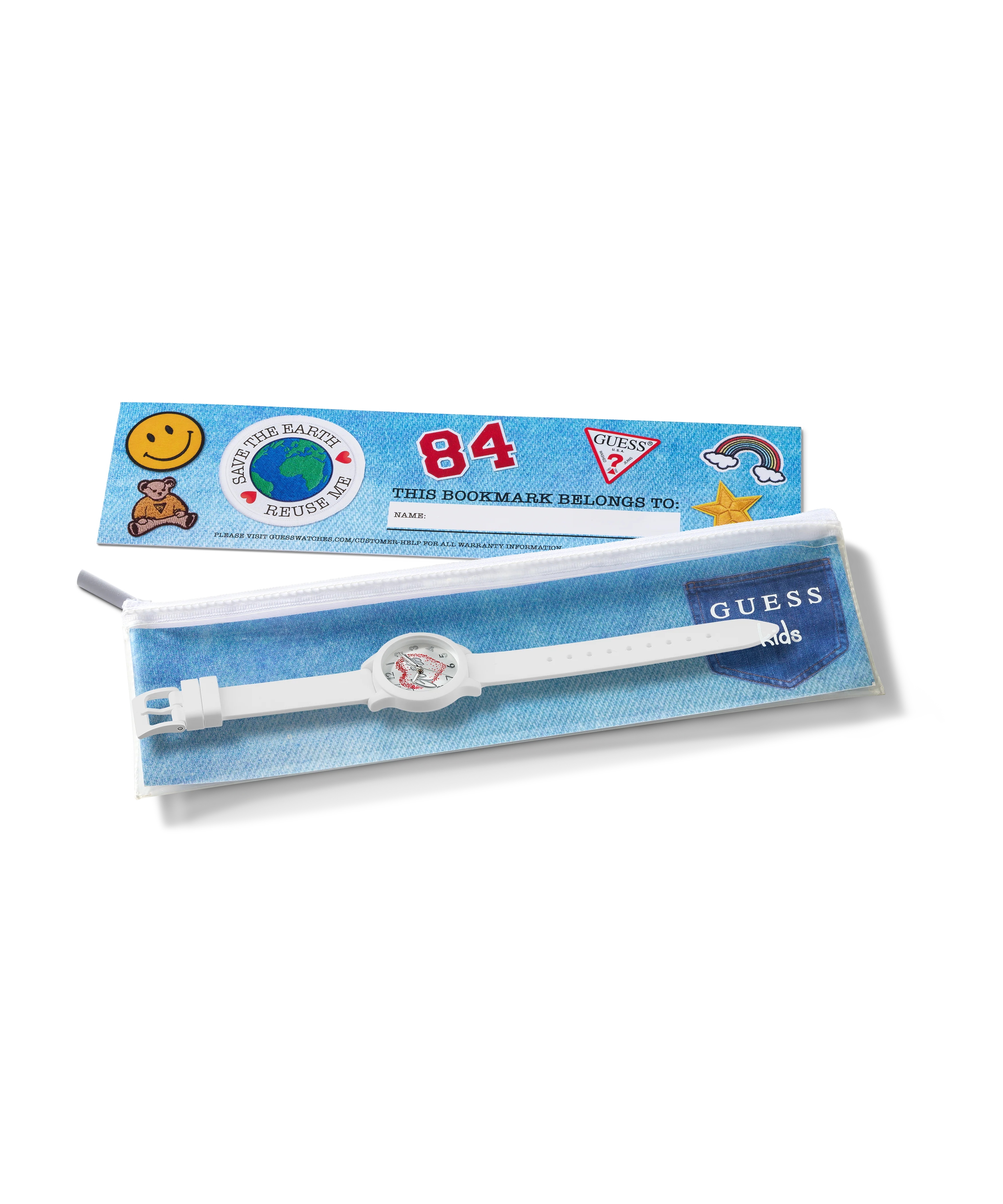 GUESS Kids White Analog Watch - Image 7