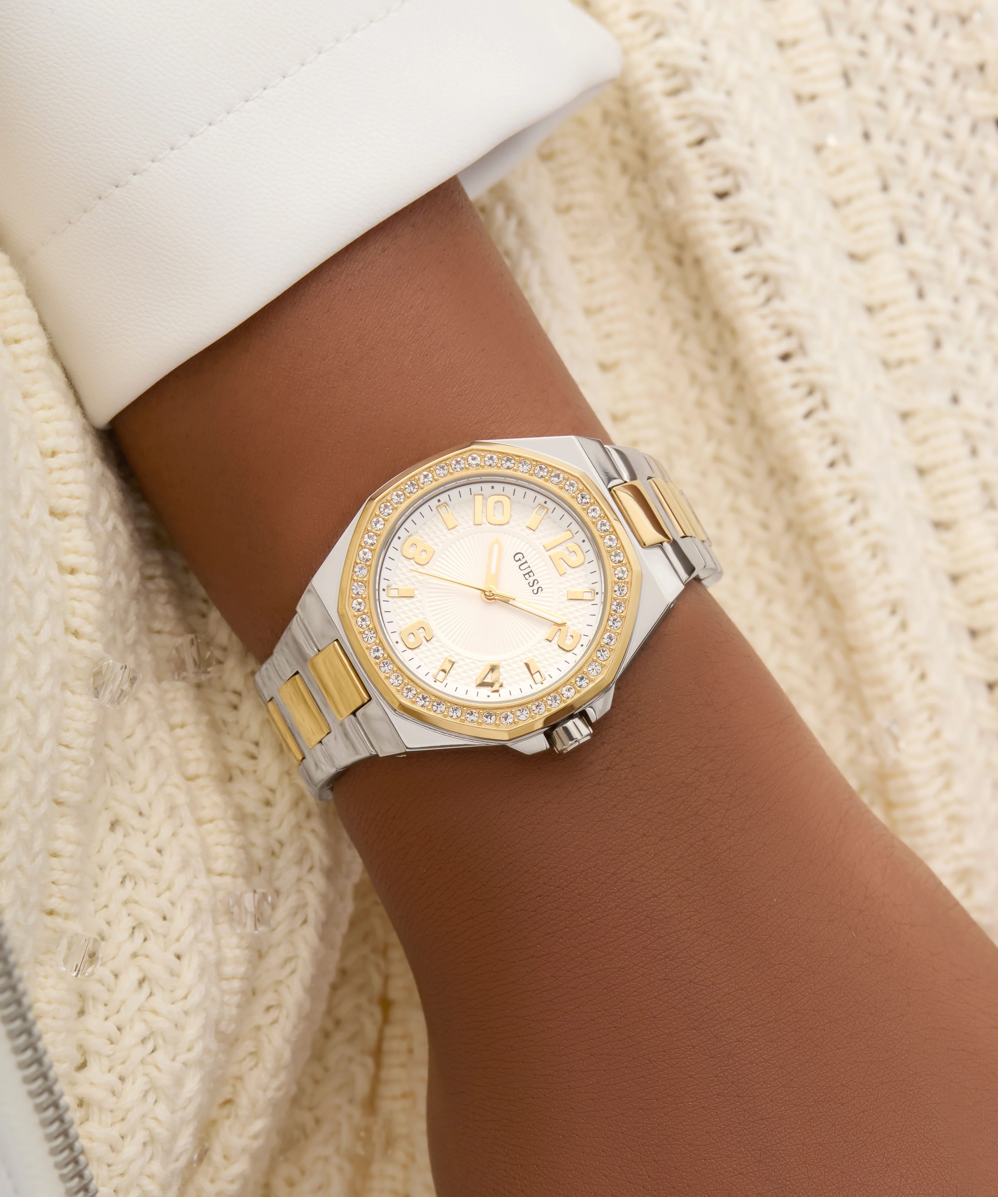 GUESS Ladies 2-Tone Analog Watch - Image 5