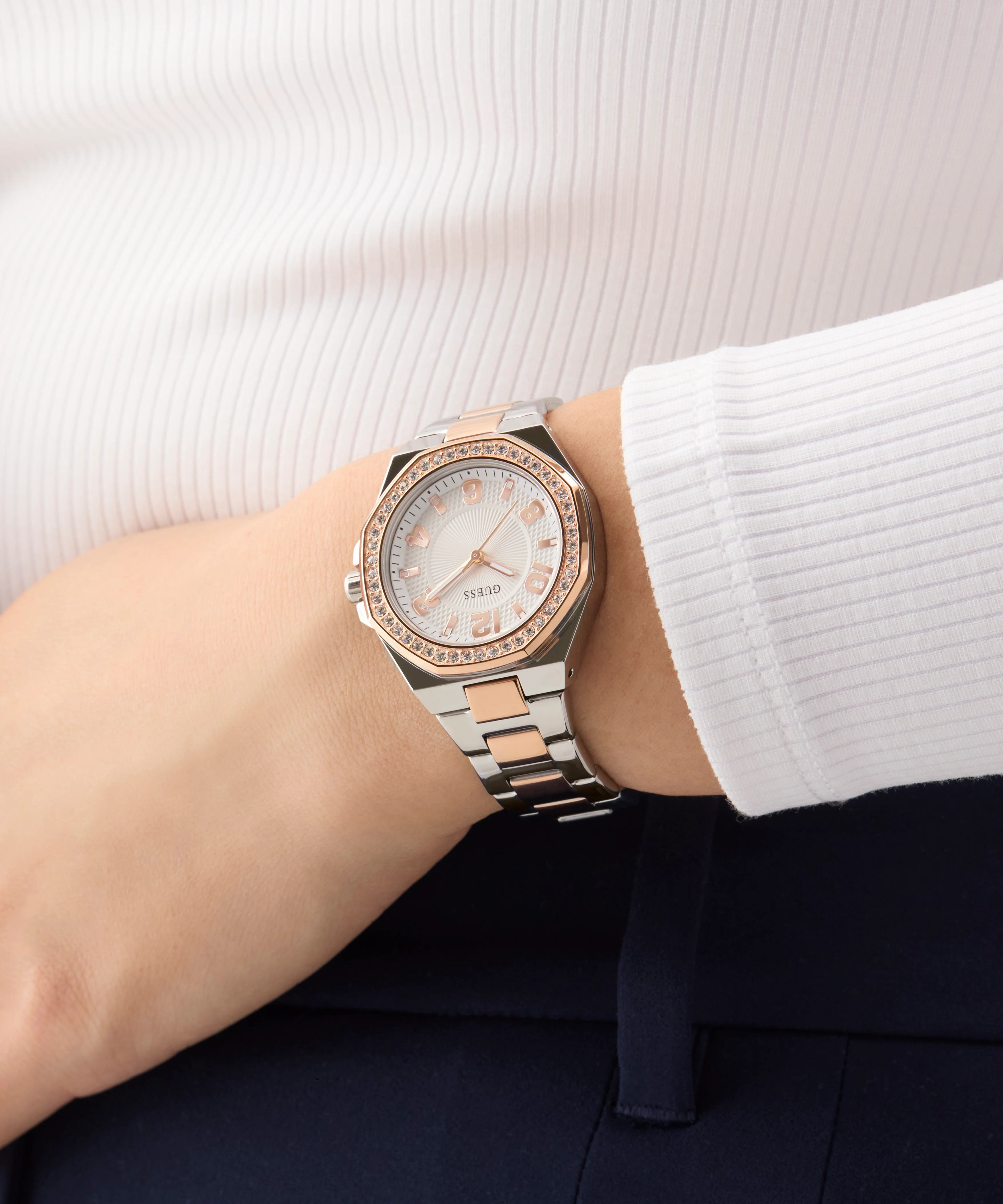 GUESS Ladies 2-Tone Analog Watch - Image 5