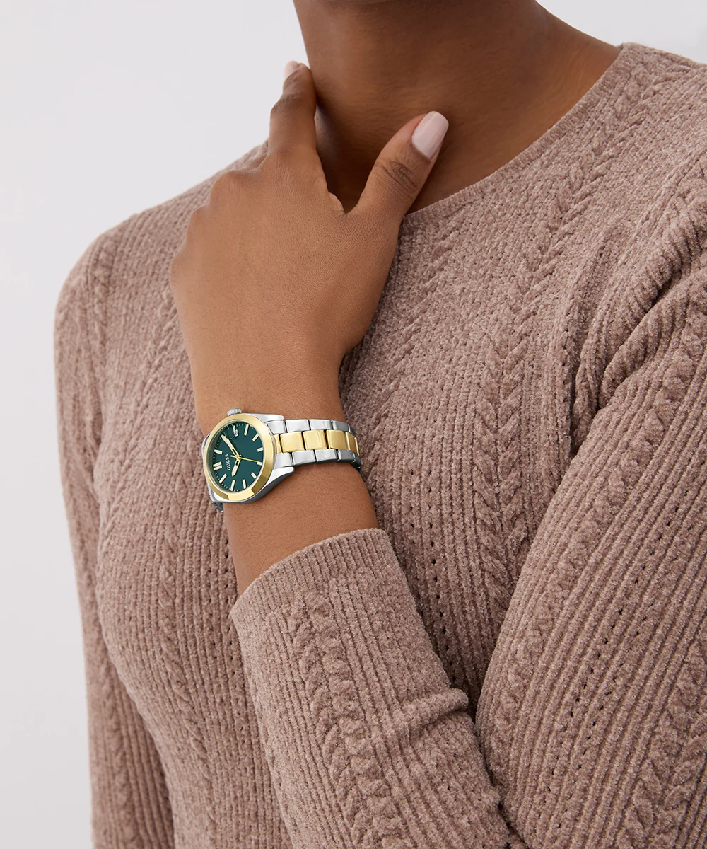 GUESS Ladies 2-Tone Date Watch - Image 4