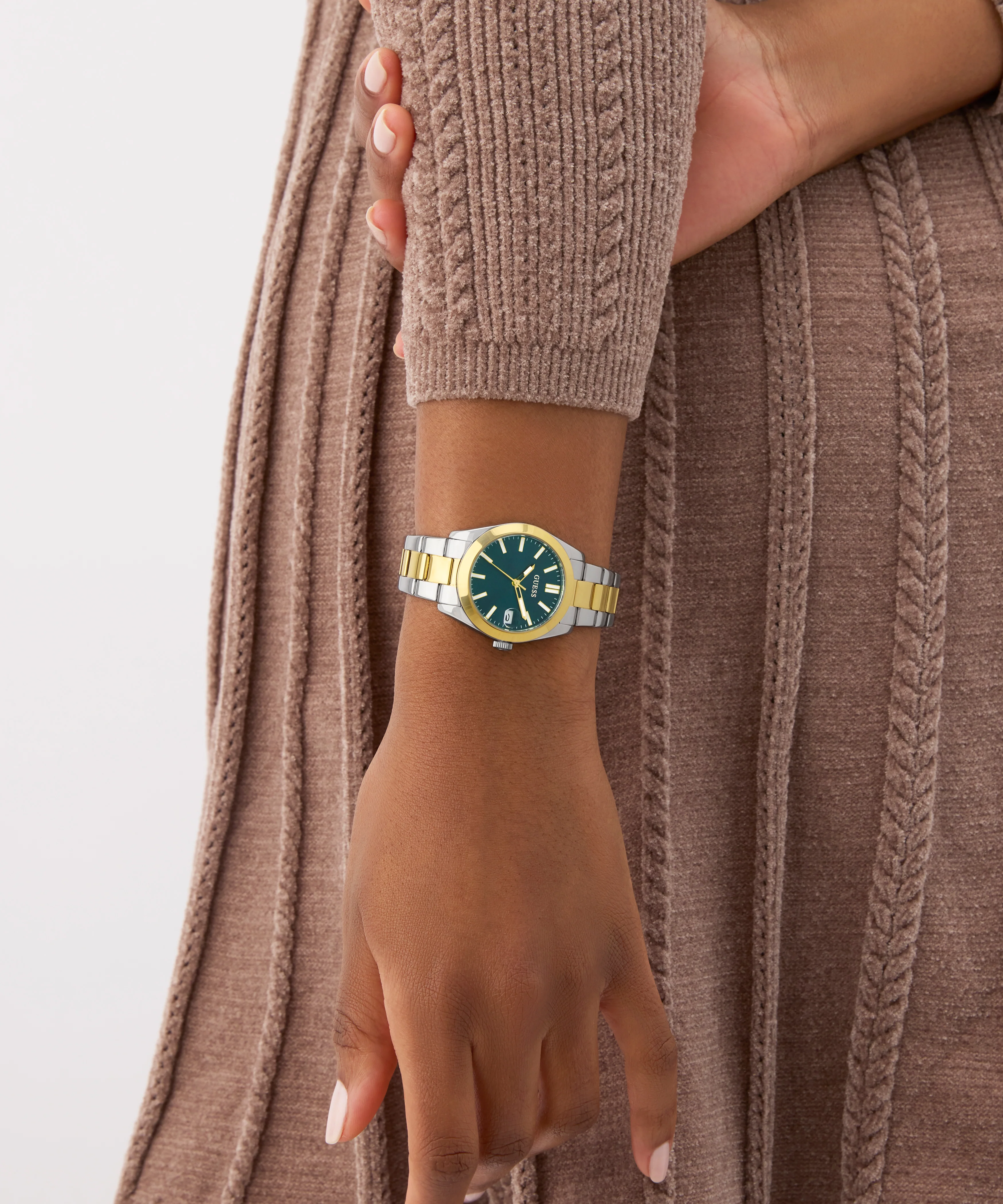 GUESS Ladies 2-Tone Date Watch - Image 7