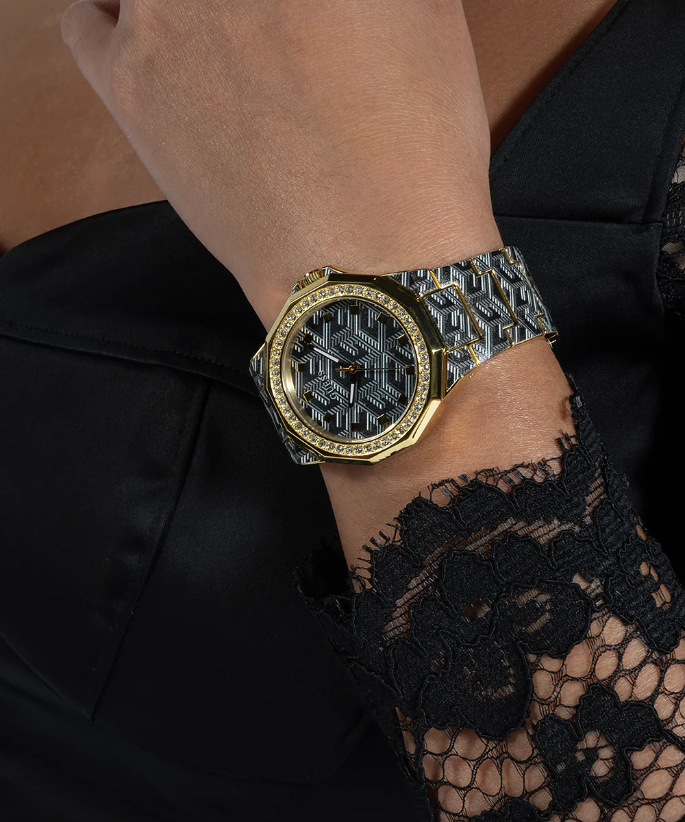 GUESS Ladies 2-Tone Gold Tone Analog Watch - Image 3