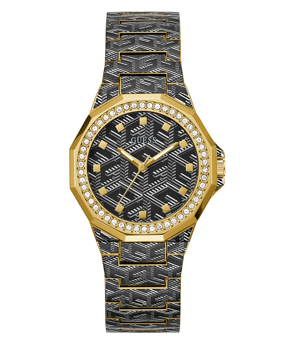 GUESS Ladies 2-Tone Gold Tone Analog Watch - Image 4