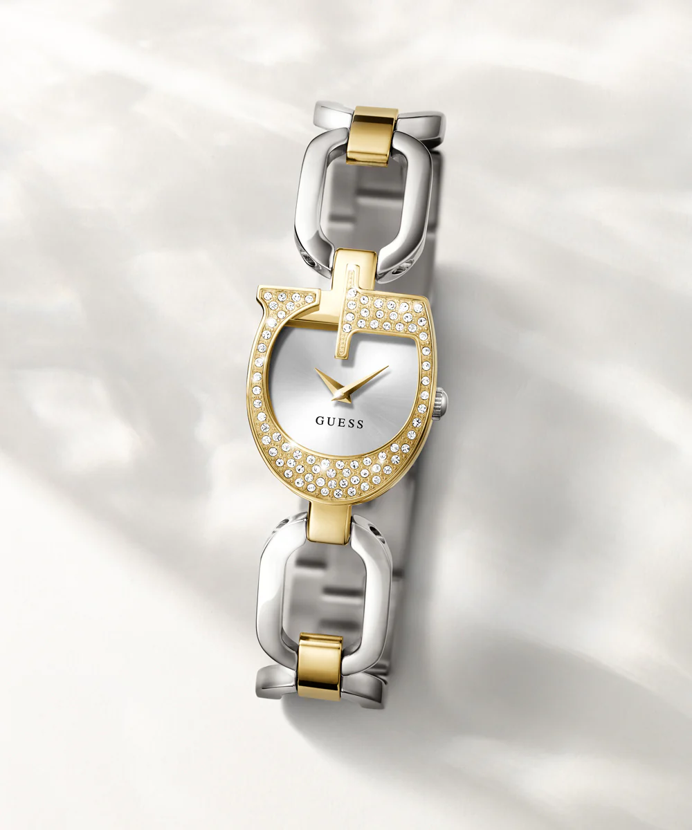 GUESS Ladies 2-Tone Gold Tone Analog Watch - Image 3