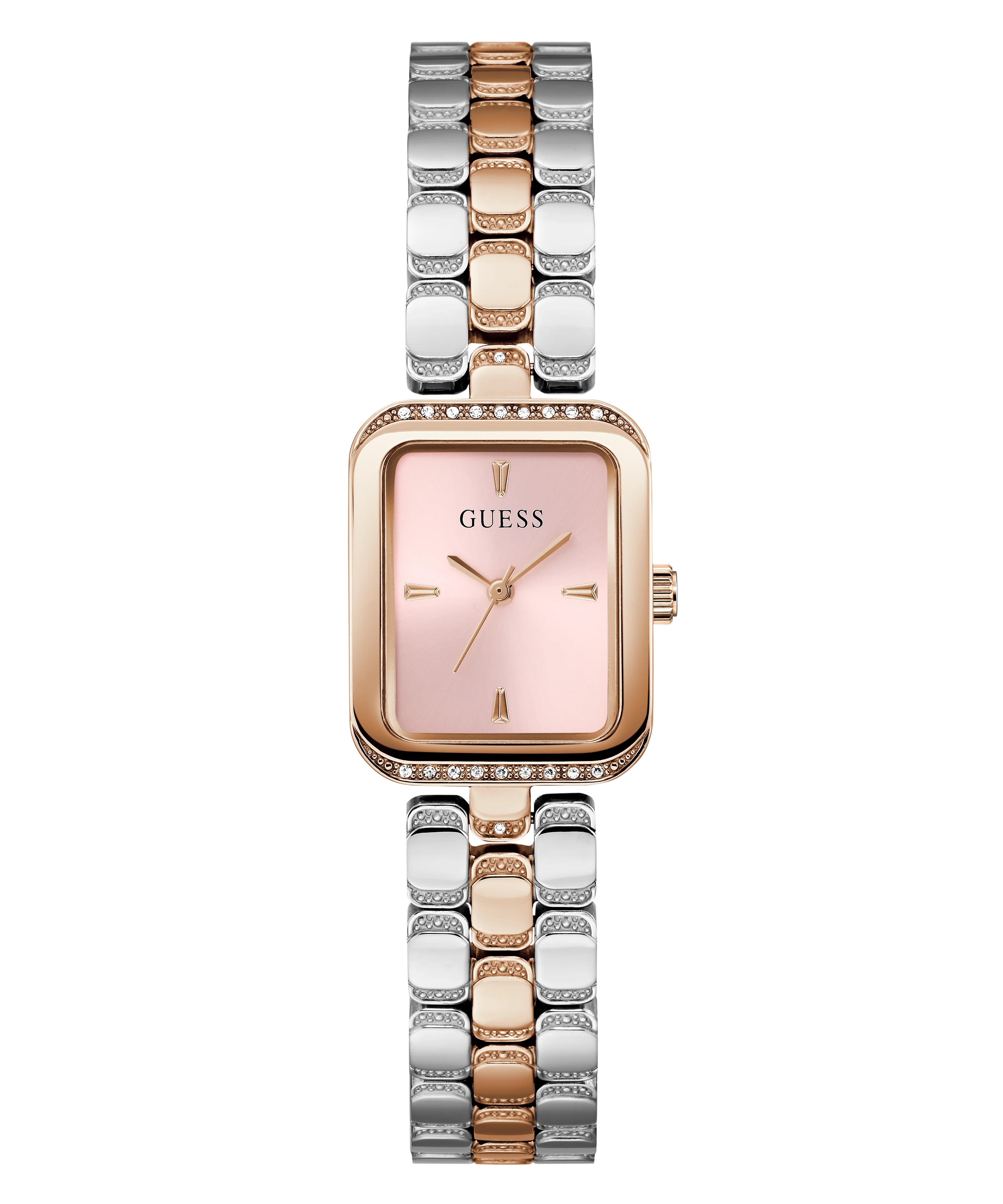 GUESS Ladies 2-Tone Rose Gold Tone Analog Watch - Image 5