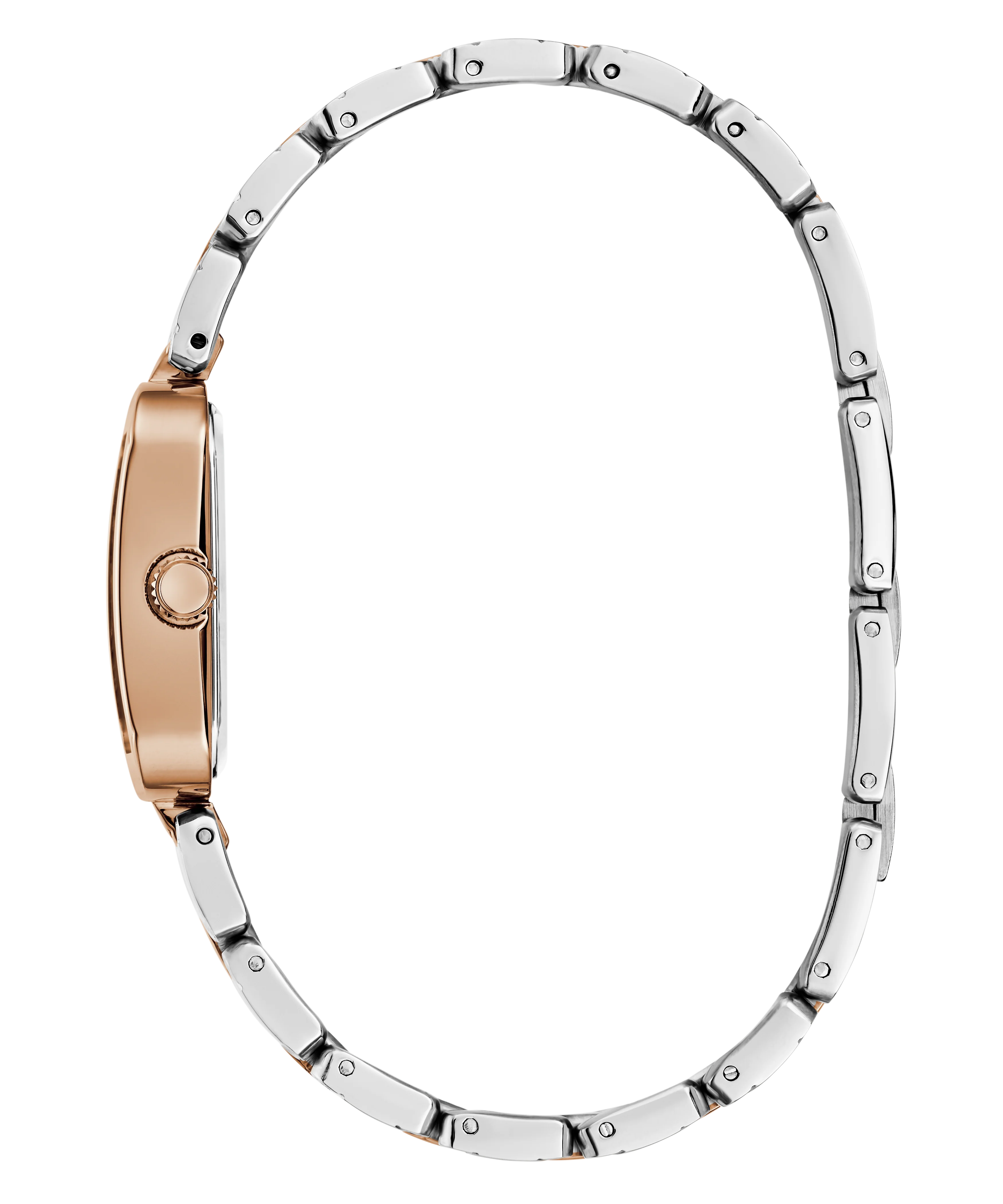 GUESS Ladies 2-Tone Rose Gold Tone Analog Watch - Image 9