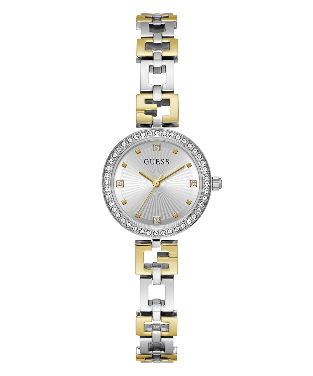 GUESS Ladies 2-Tone Silver Tone Analog Watch - Image 3
