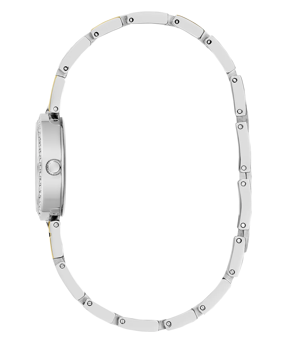 GUESS Ladies 2-Tone Silver Tone Analog Watch - Image 4