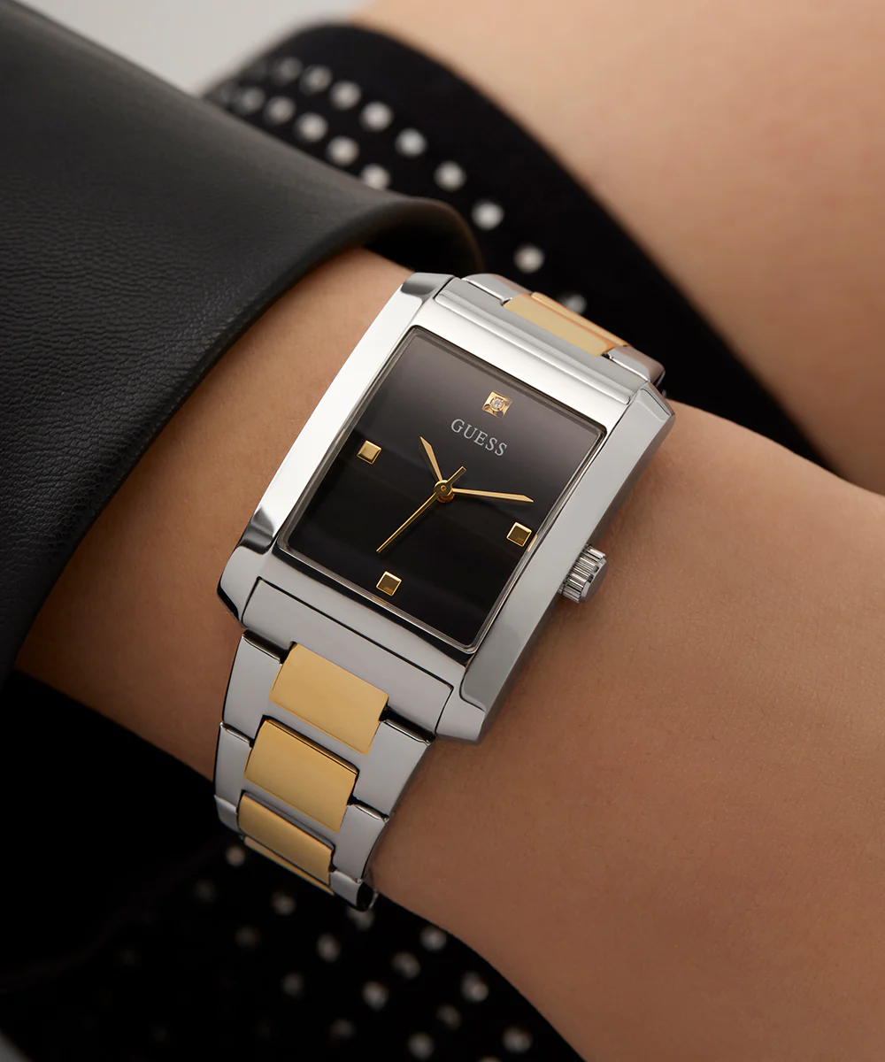 GUESS Ladies 2-Tone Silver Tone Analog Watch - Image 4