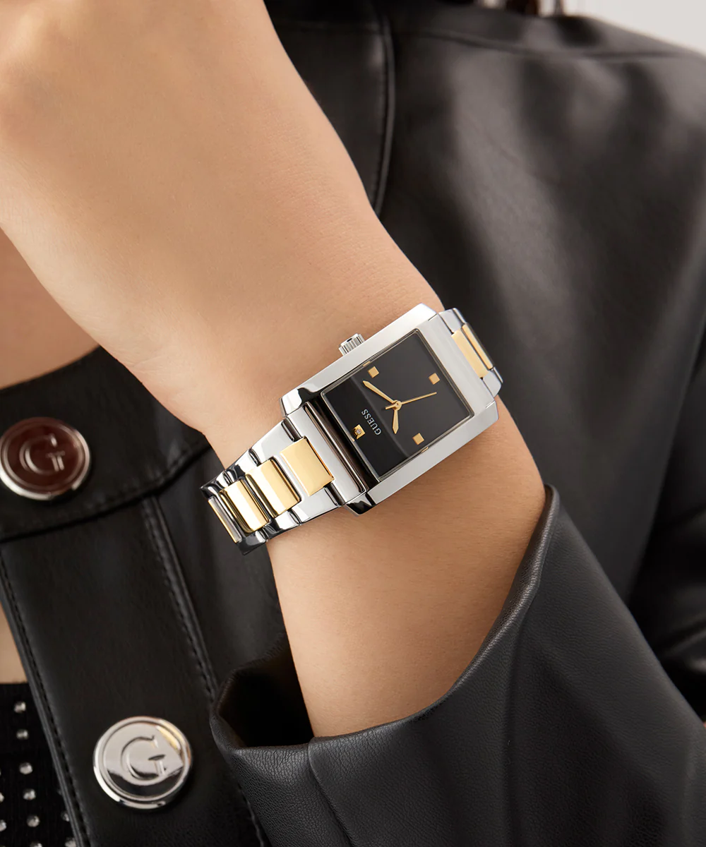 GUESS Ladies 2-Tone Silver Tone Analog Watch - Image 6