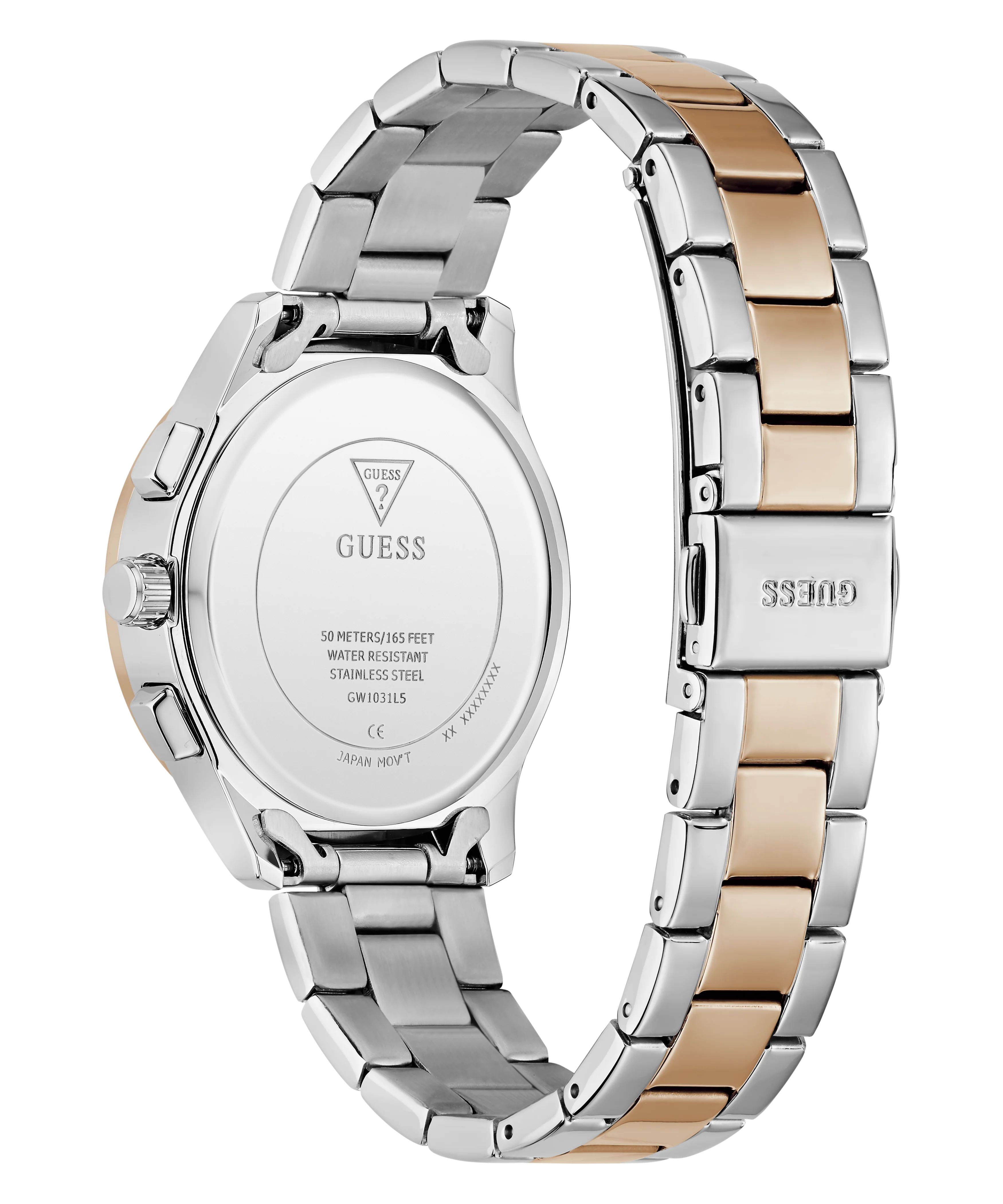 GUESS Ladies Birdie 2-Tone Analog Watch - Image 7