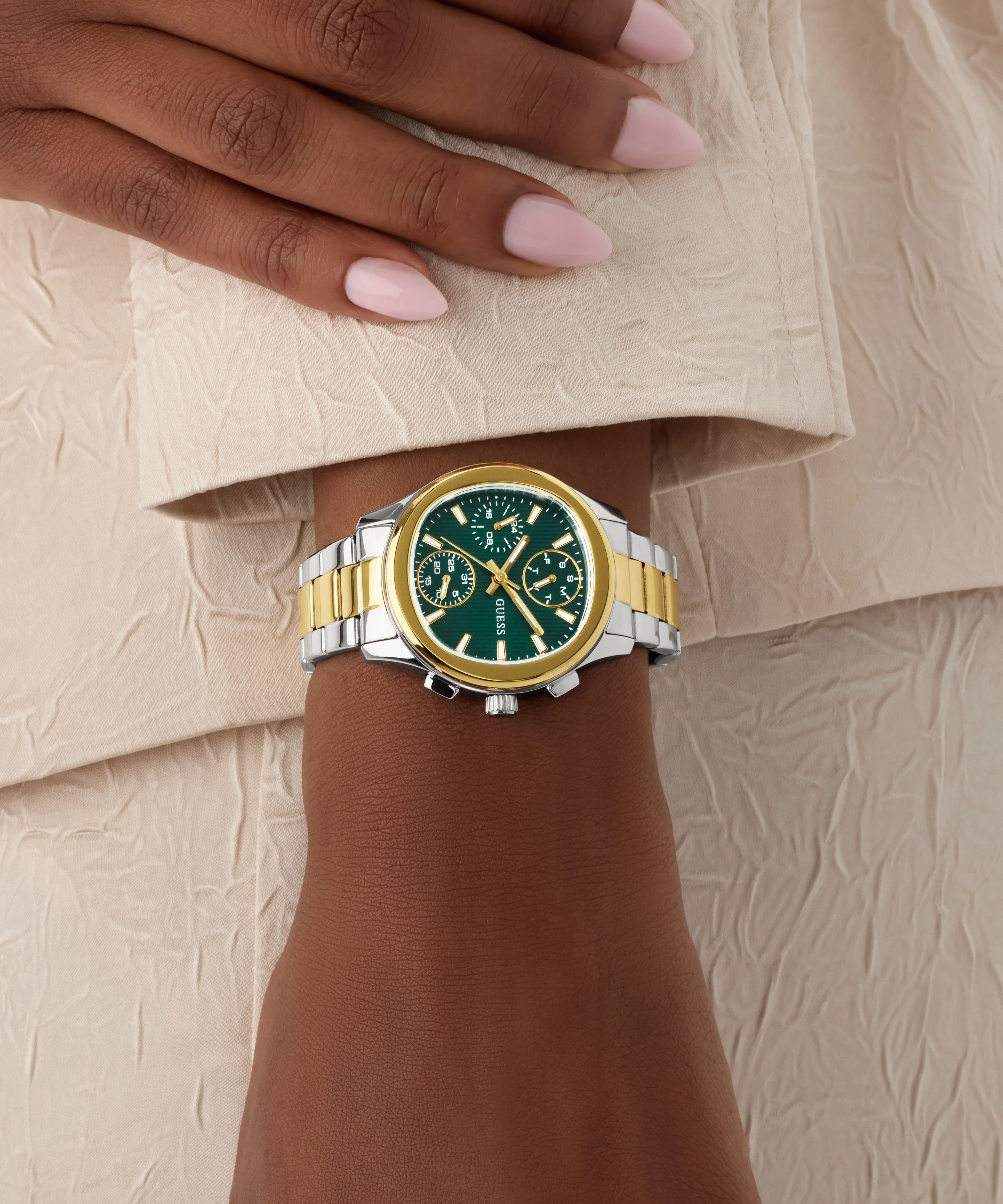 GUESS Ladies Birdie 2-Tone Analog Watch - Image 3