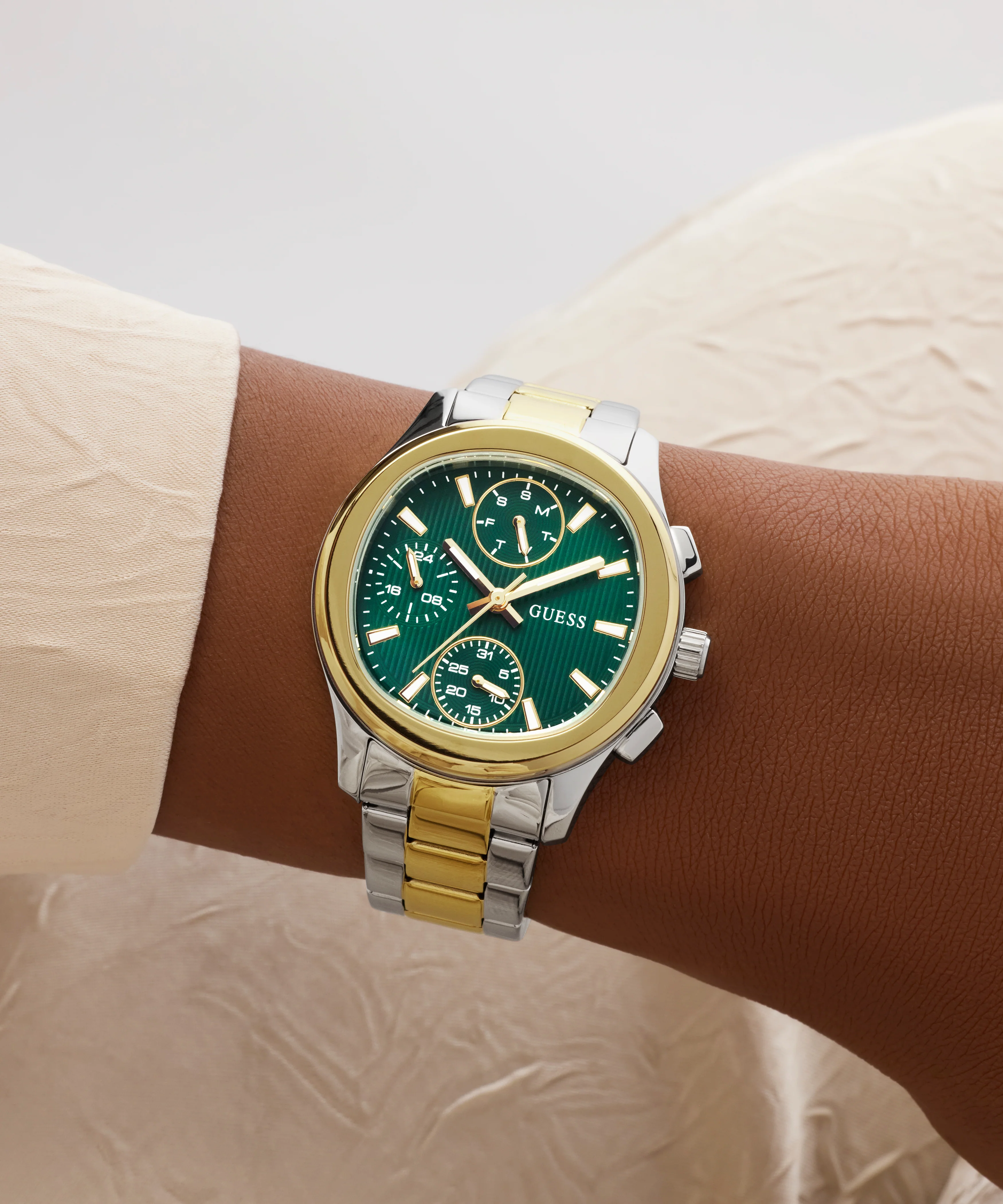 GUESS Ladies Birdie 2-Tone Analog Watch - Image 5