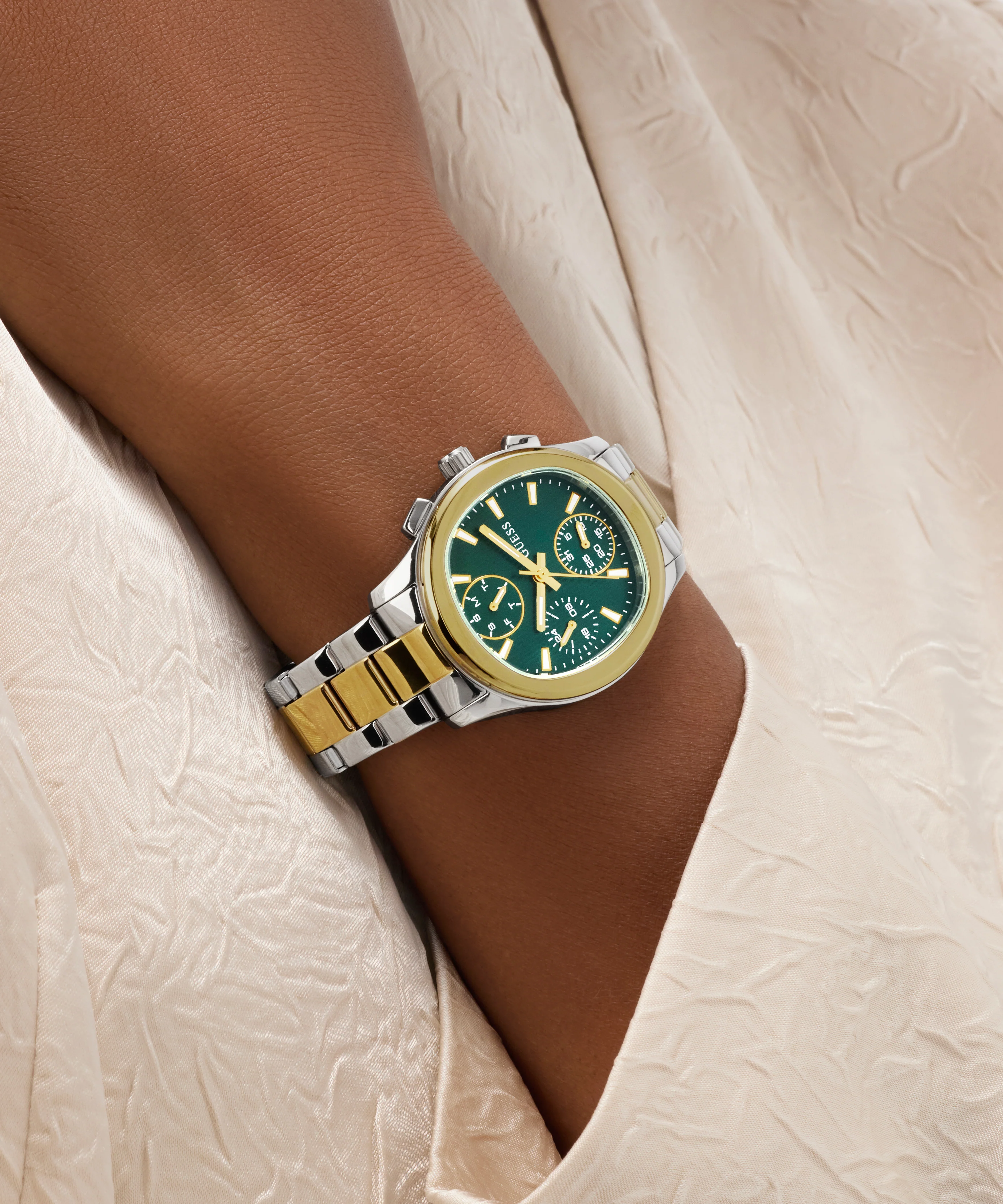 GUESS Ladies Birdie 2-Tone Analog Watch - Image 6