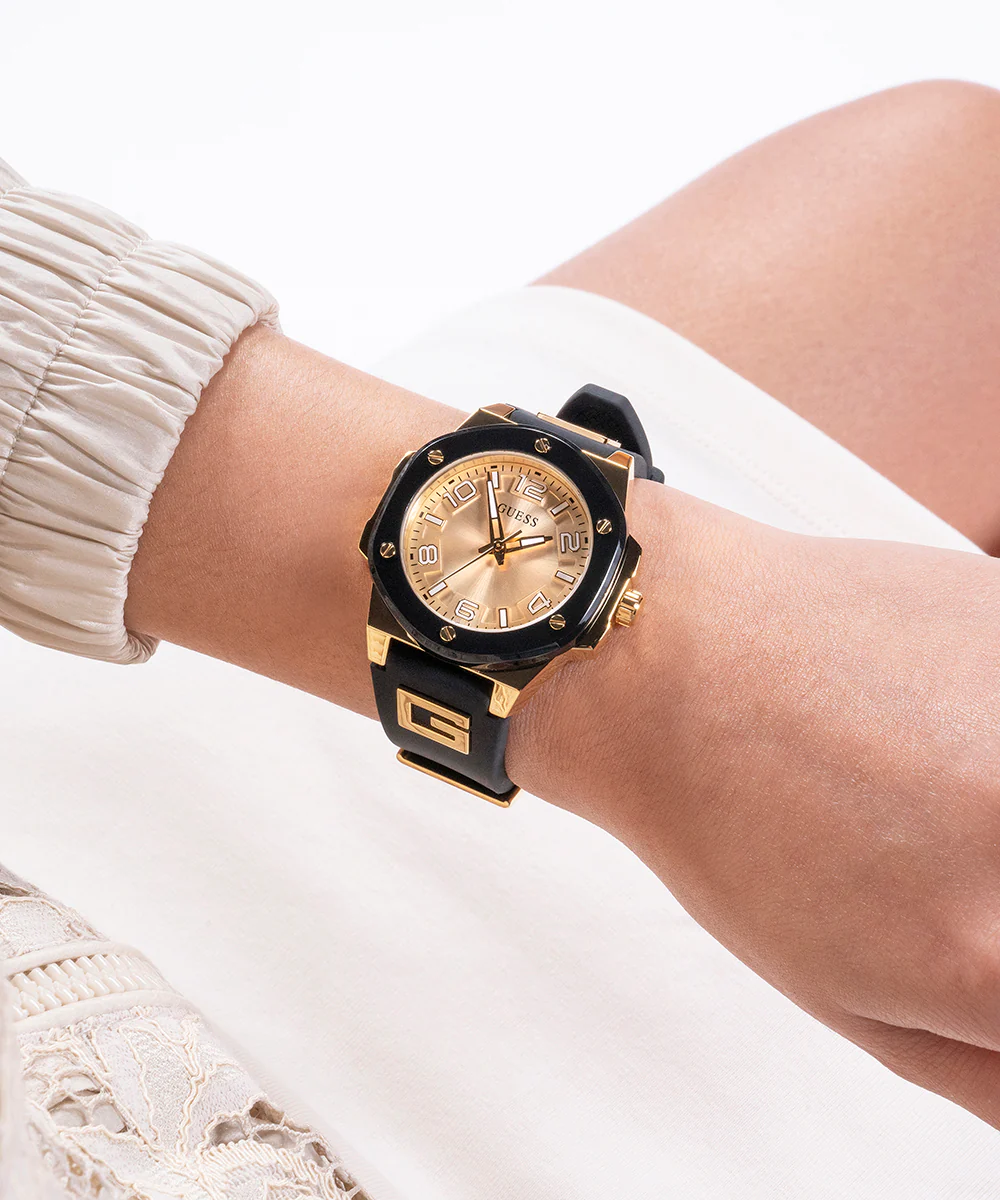 GUESS Ladies Black 2-Tone Analog Watch - Image 4