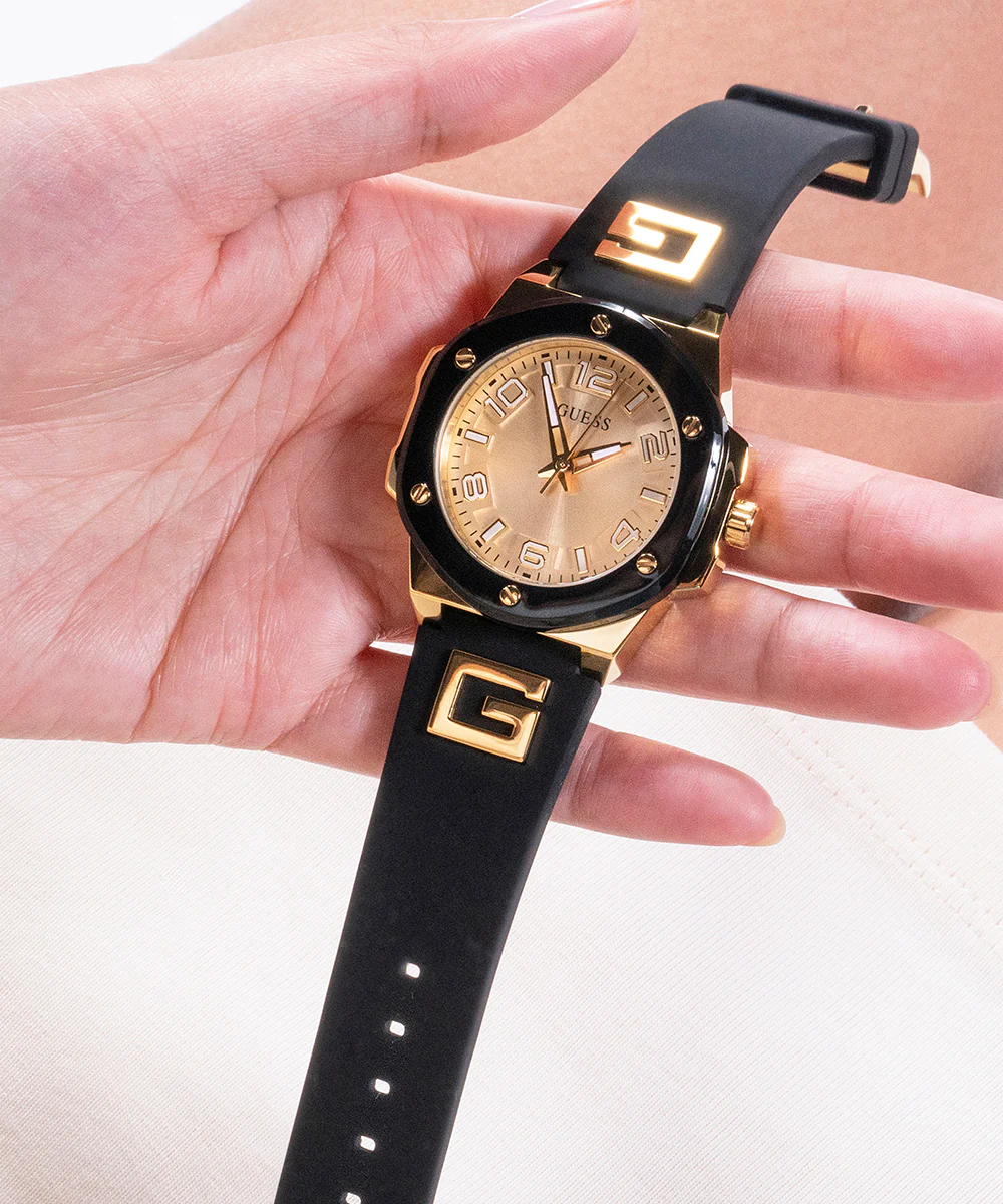 GUESS Ladies Black 2-Tone Analog Watch - Image 6