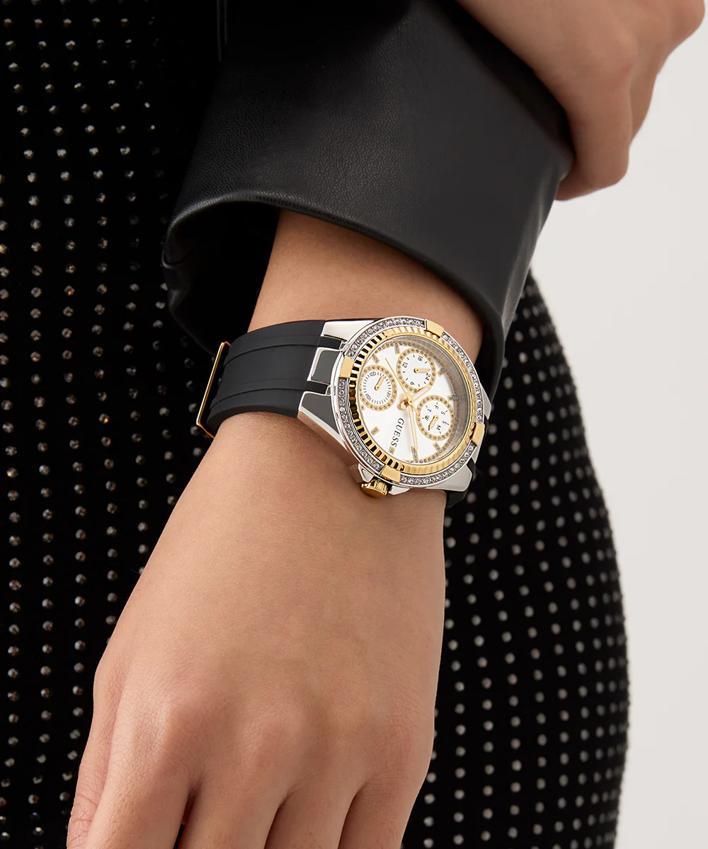 GUESS Ladies Black 2-Tone Multi-function Watch - Image 3