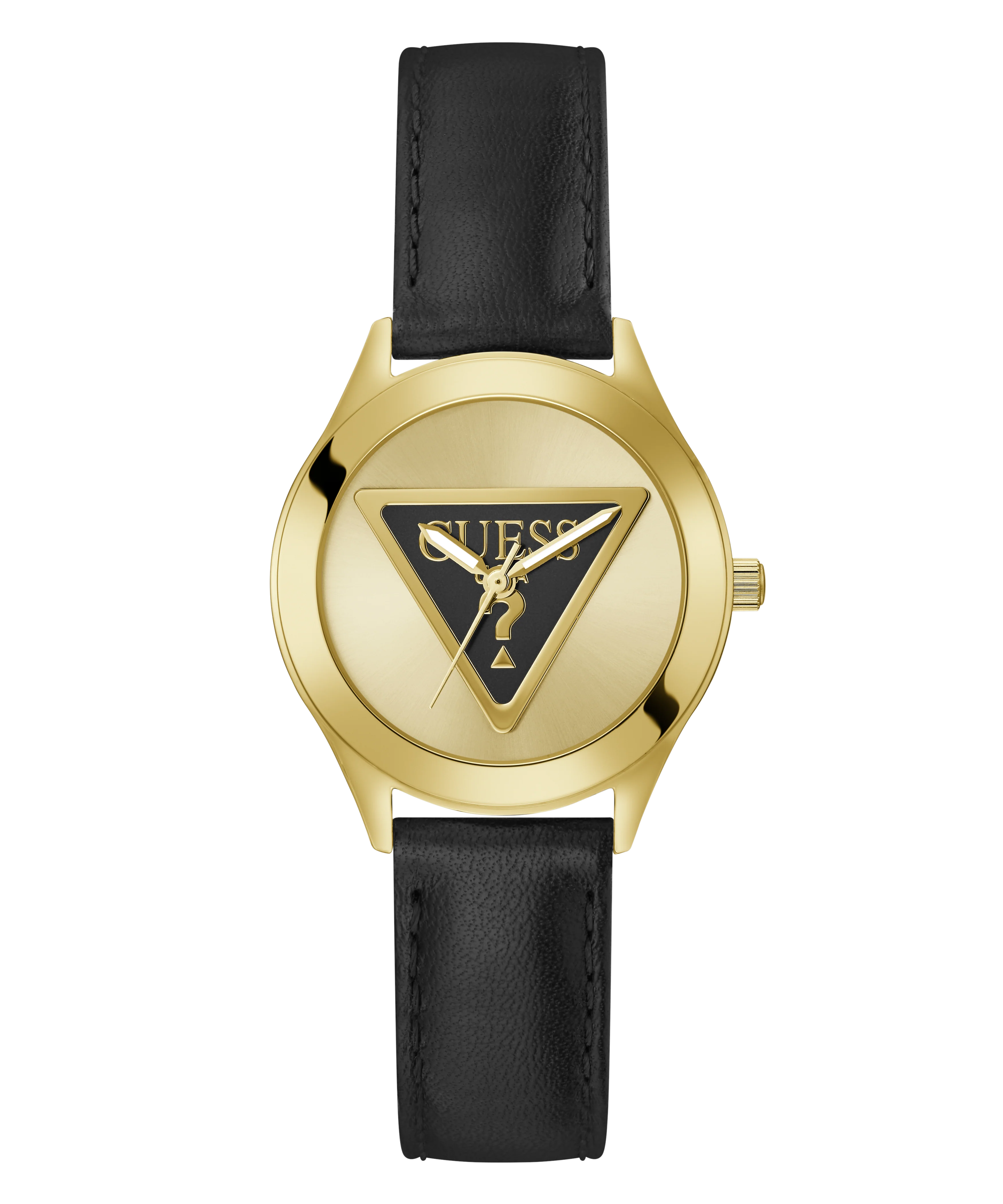 GUESS Ladies Black Gold Tone Analog Watch - Image 6