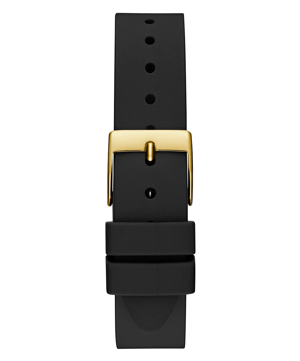 GUESS Ladies Black Gold Tone Analog Watch - Image 5