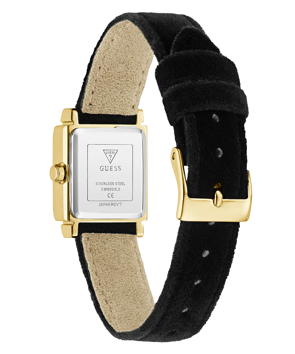 GUESS Ladies Black Gold Tone Analog Watch - Image 8