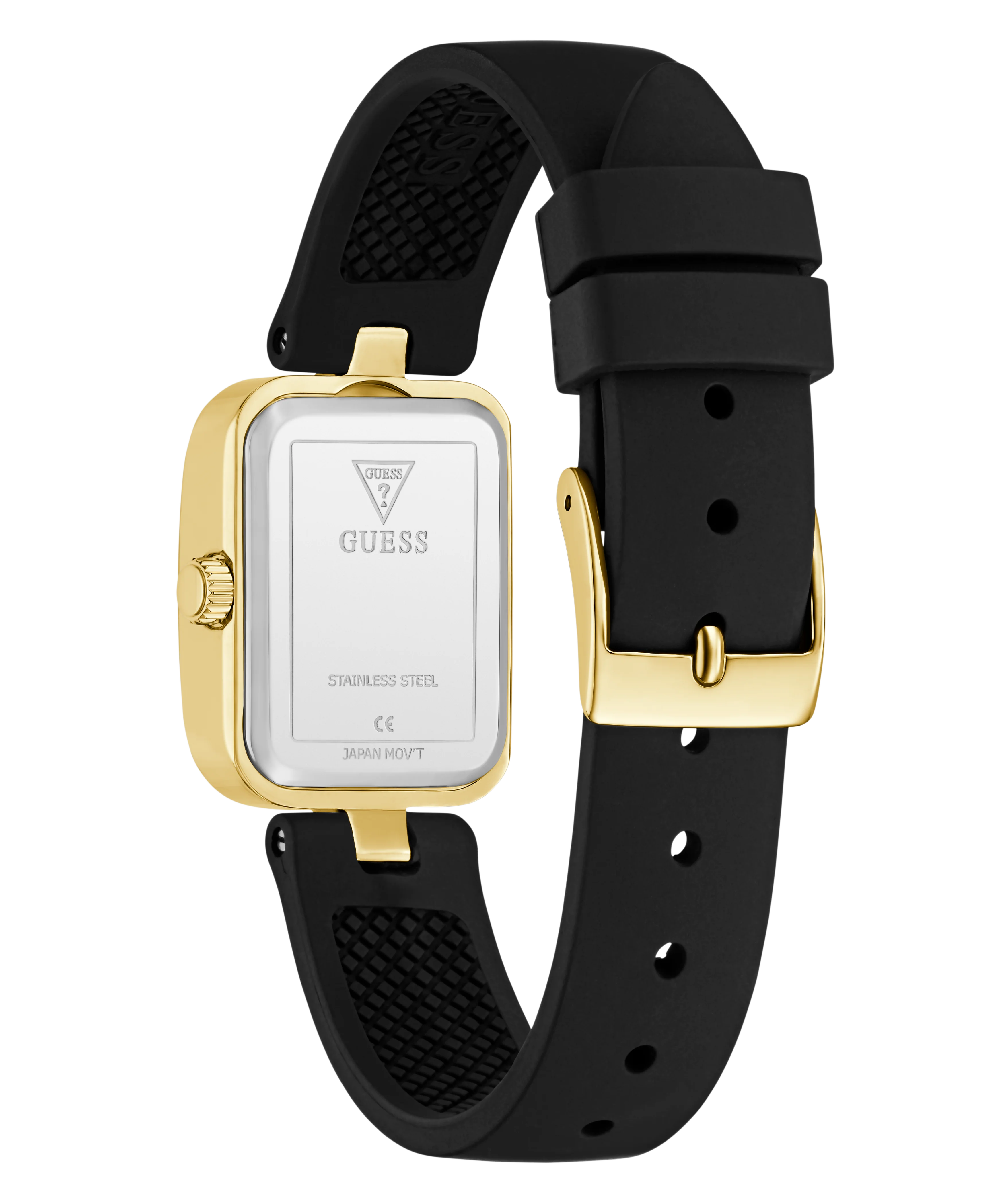 GUESS Ladies Black Gold Tone Analog Watch - Image 8