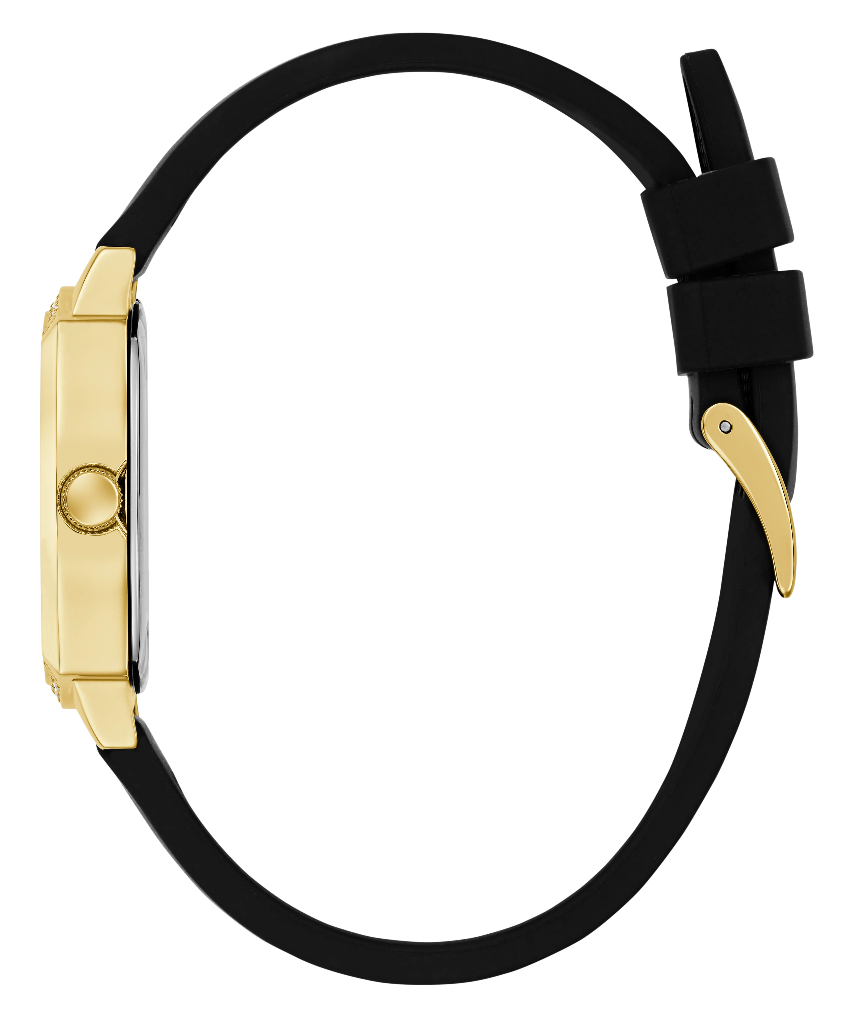 GUESS Ladies Black Gold Tone Analog Watch - Image 8