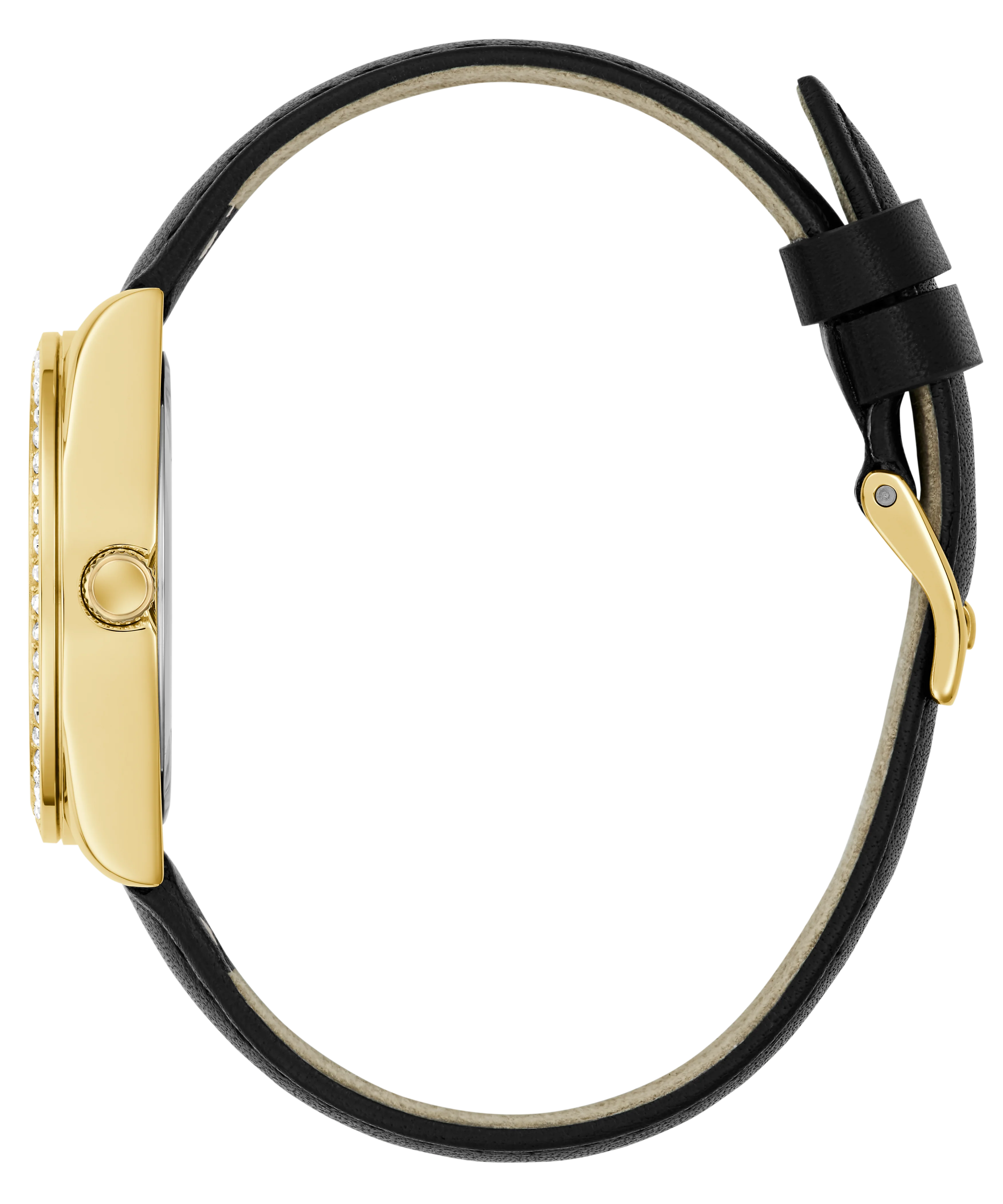GUESS Ladies Black Gold Tone Analog Watch - Image 8