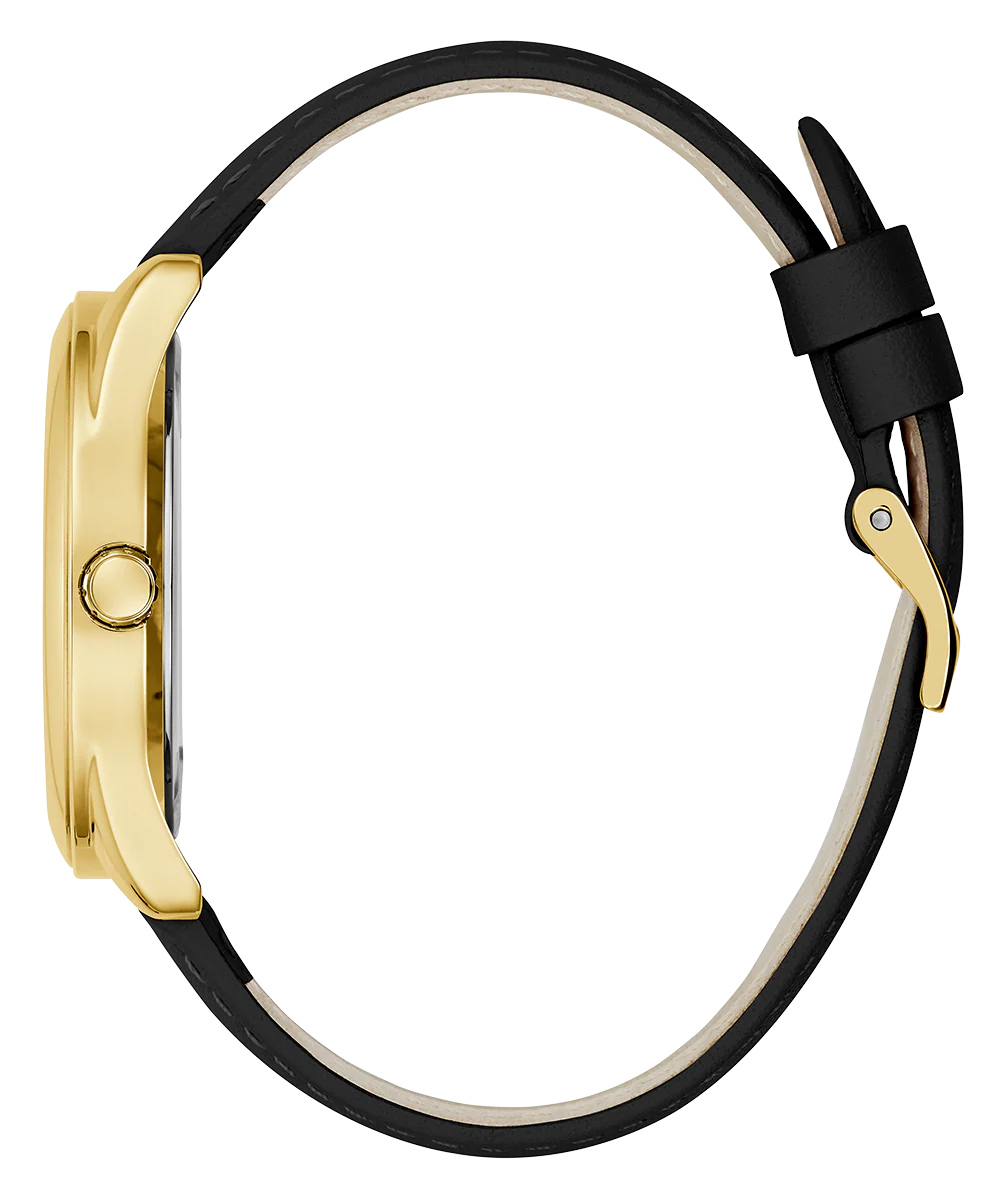 GUESS Ladies Black Gold Tone Analog Watch - Image 3