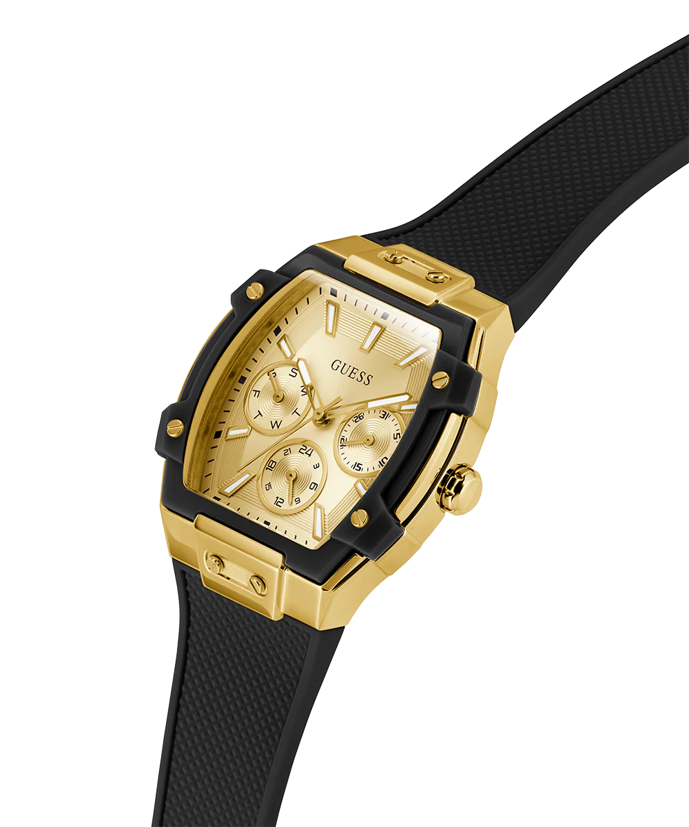 GUESS Ladies Black Gold Tone Multi-function Watch - Image 3