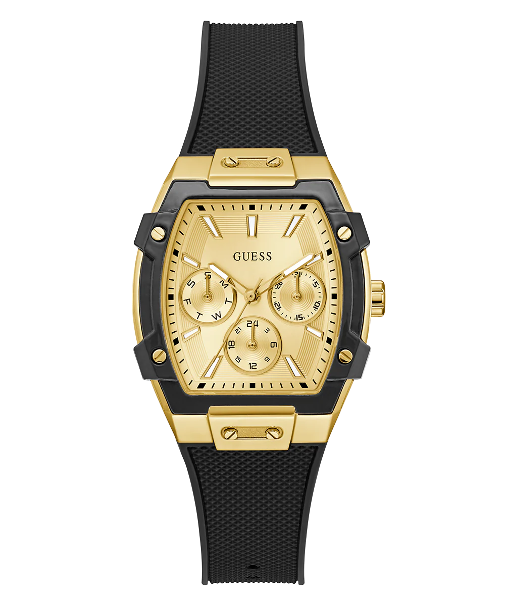 GUESS Ladies Black Gold Tone Multi-function Watch - Image 4