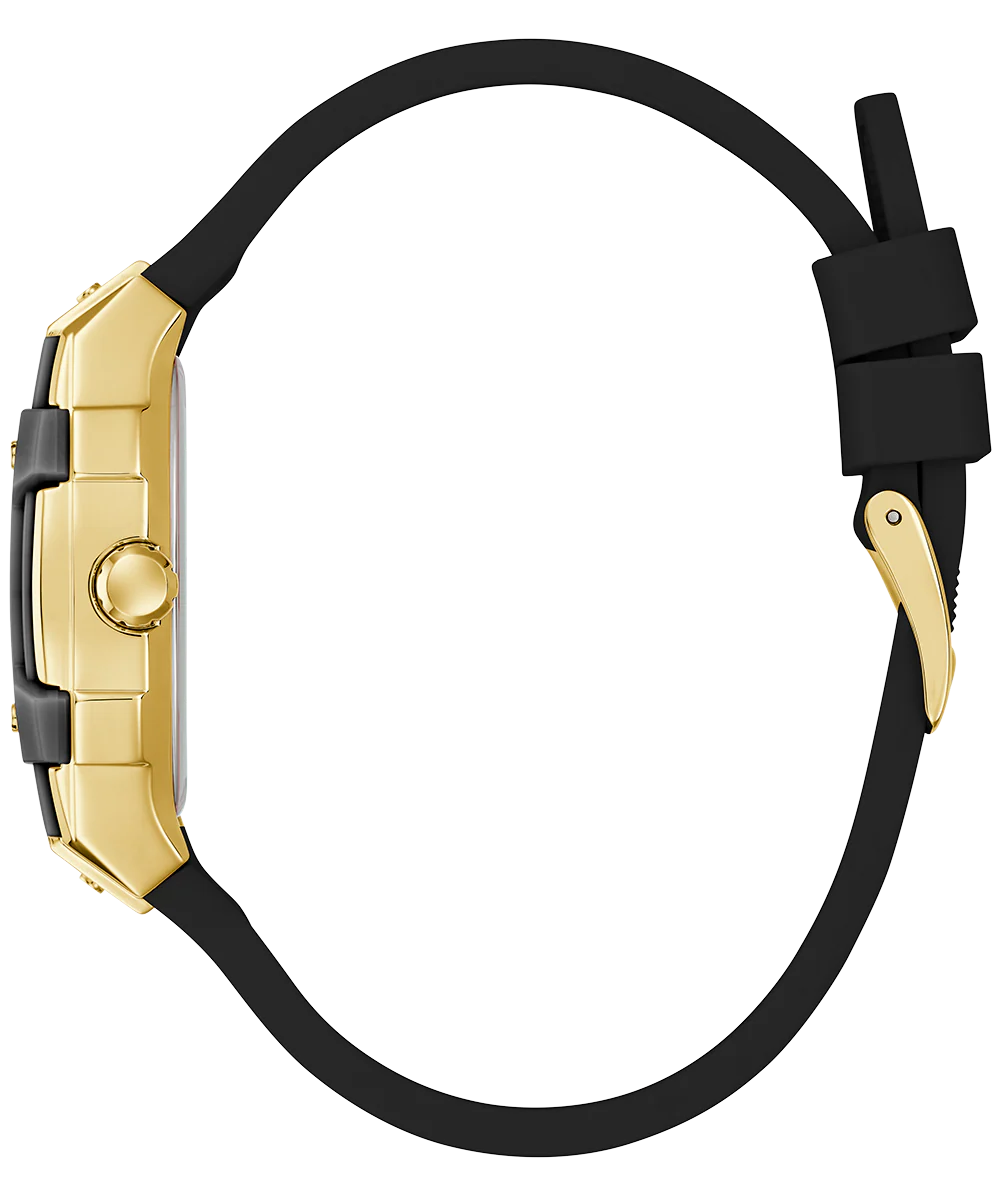 GUESS Ladies Black Gold Tone Multi-function Watch - Image 7
