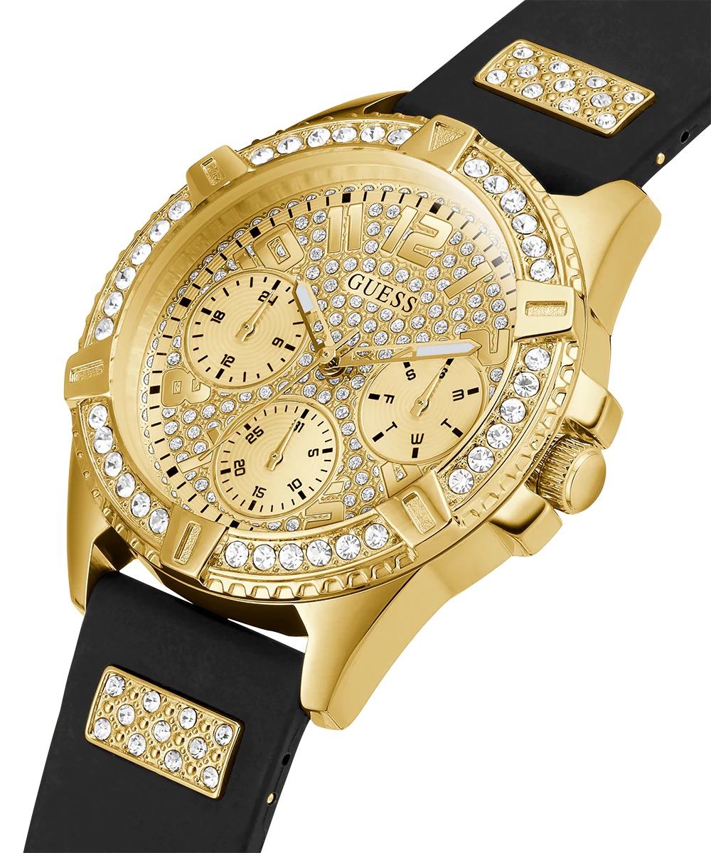 GUESS Ladies Black Gold Tone Multi-function Watch - Image 2