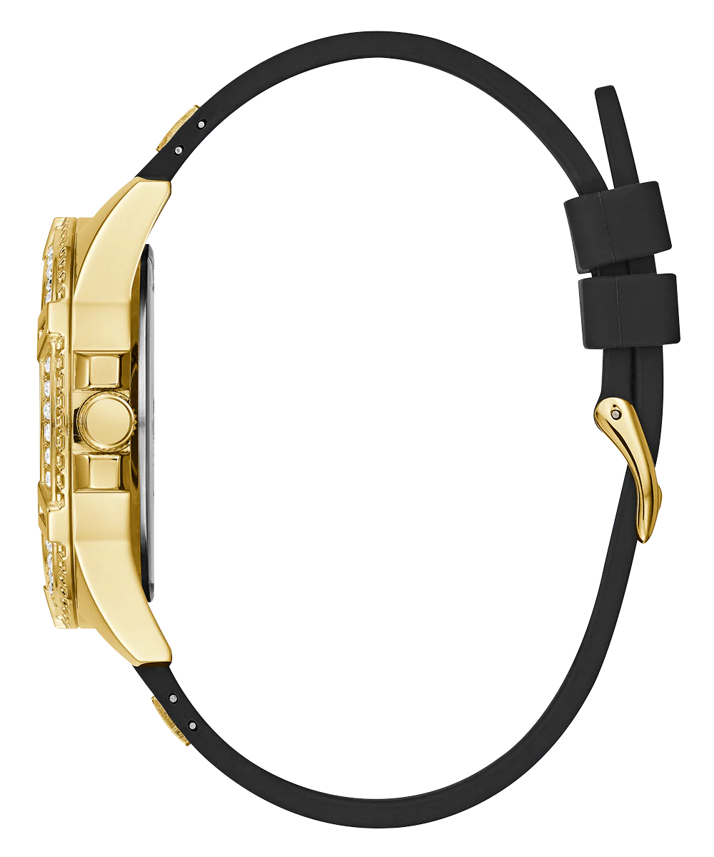 GUESS Ladies Black Gold Tone Multi-function Watch - Image 5